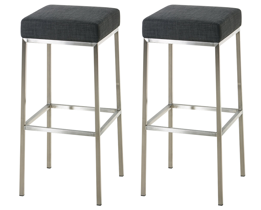 Lot de 2 tabourets de bar Montreal en tissu