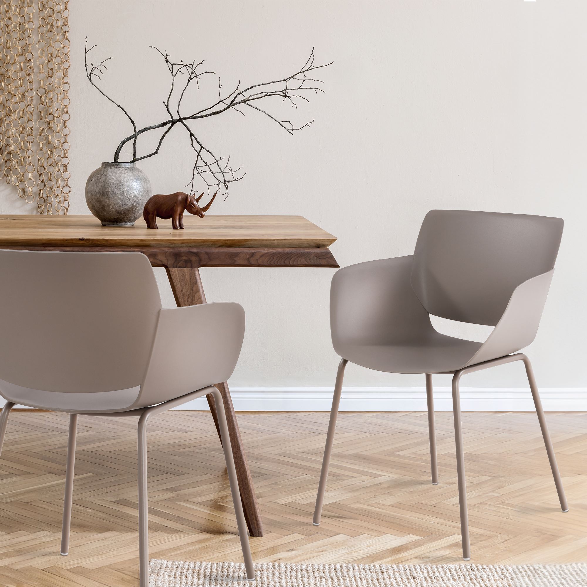 Ensemble de 2 chaises de jardin Alpena