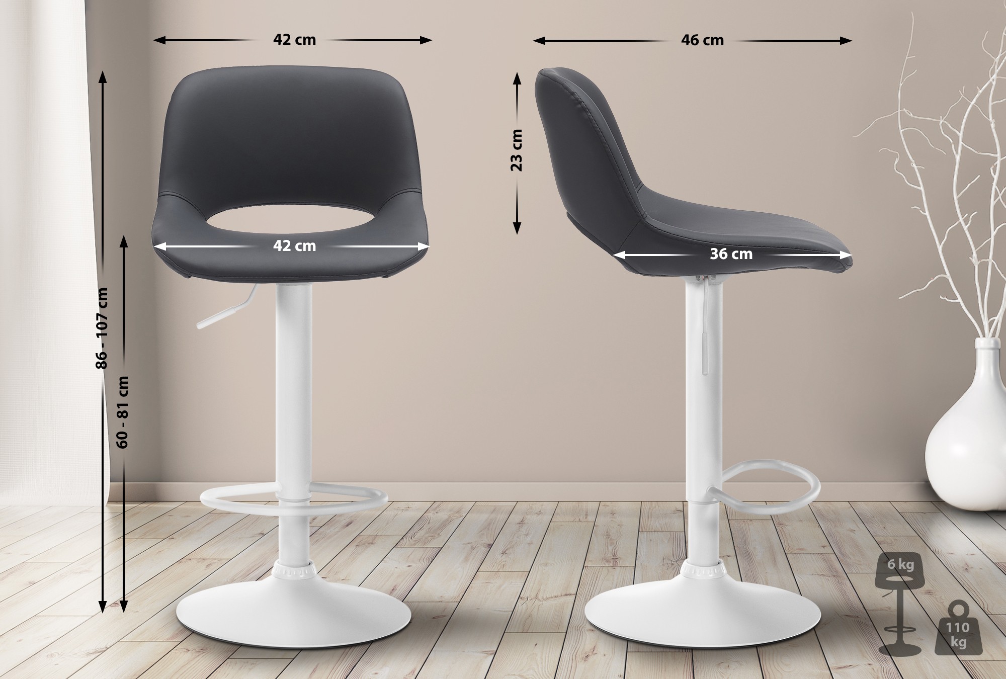 Tabouret de bar Camden similicuir