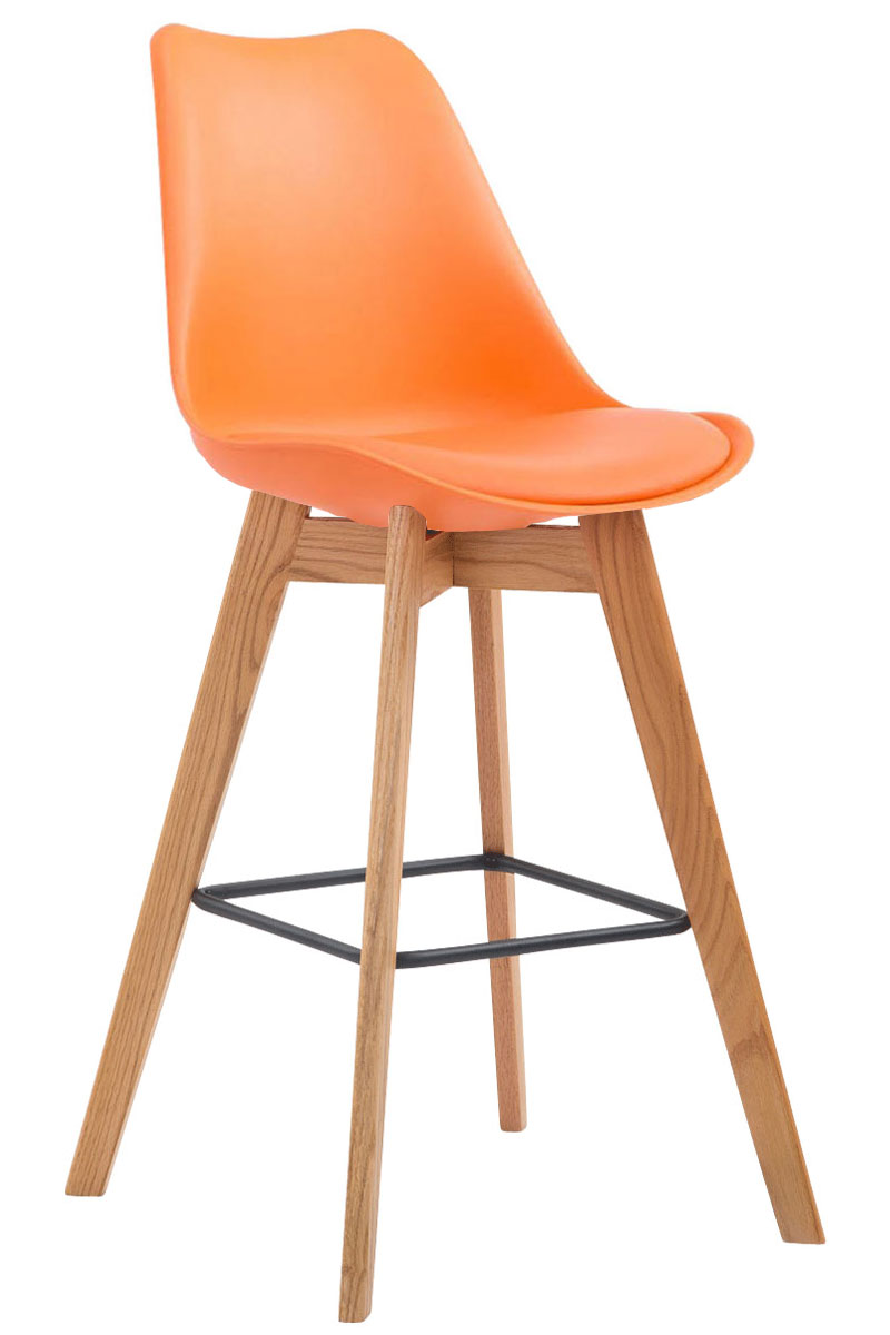 Lot de 2 tabourets de bar Metz avec assise en plastique