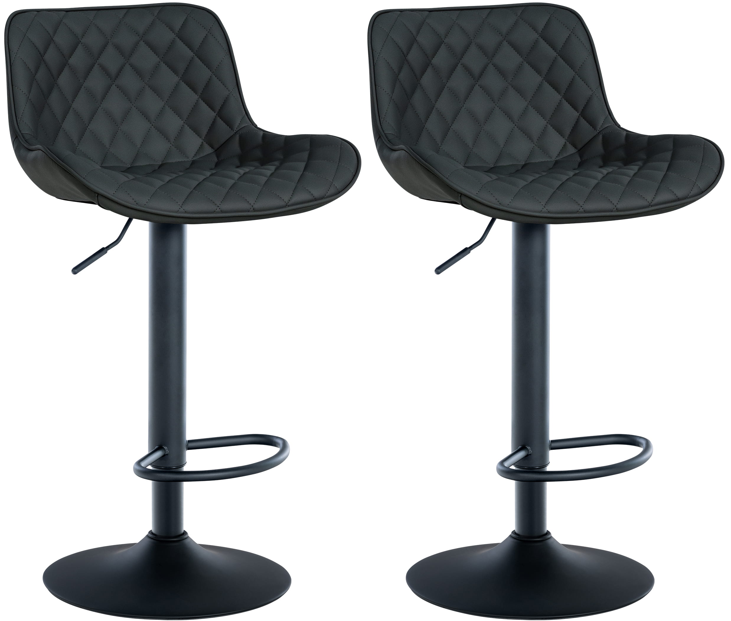 Lot de 2 Tabourets de bar Minosa réglables et pivotants