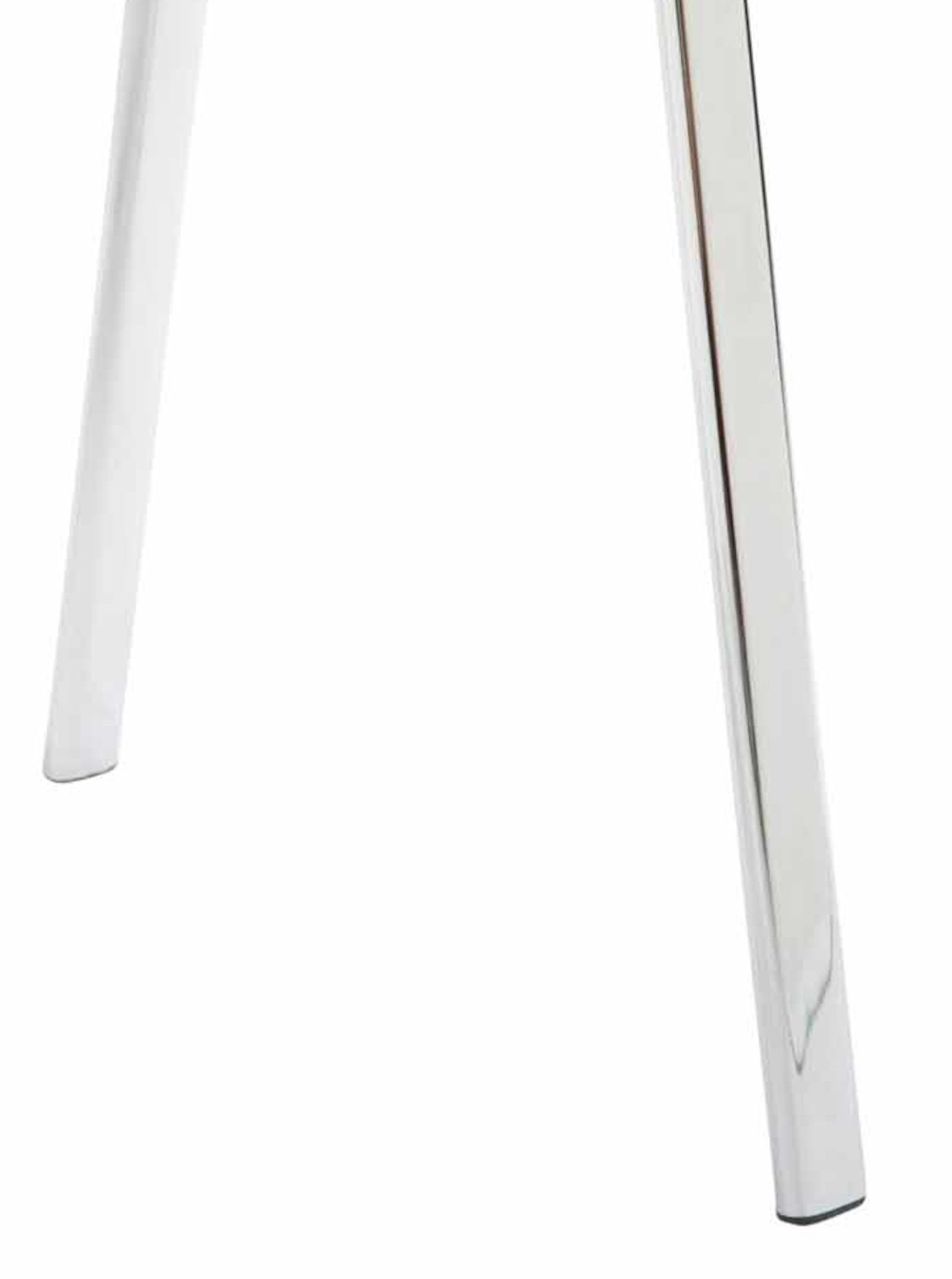 Lot de 4 Chaises de visiteur Ken en similicuir et pieds en métal chromé