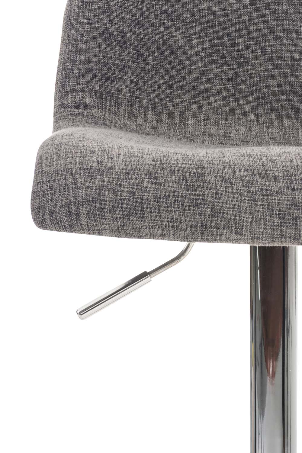 Lot 2 tabourets de bar Hover tissu hauteur réglable Piètement Métal chromé