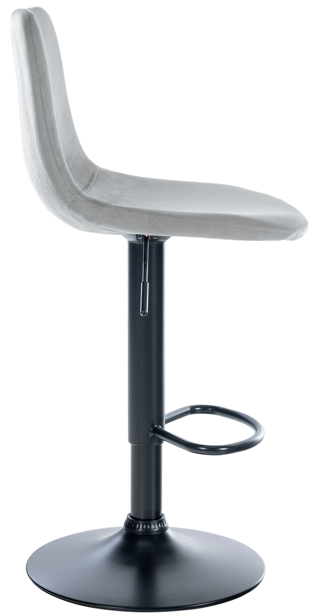 Tabouret de bar Divo en Velours Pied trompette en Métal