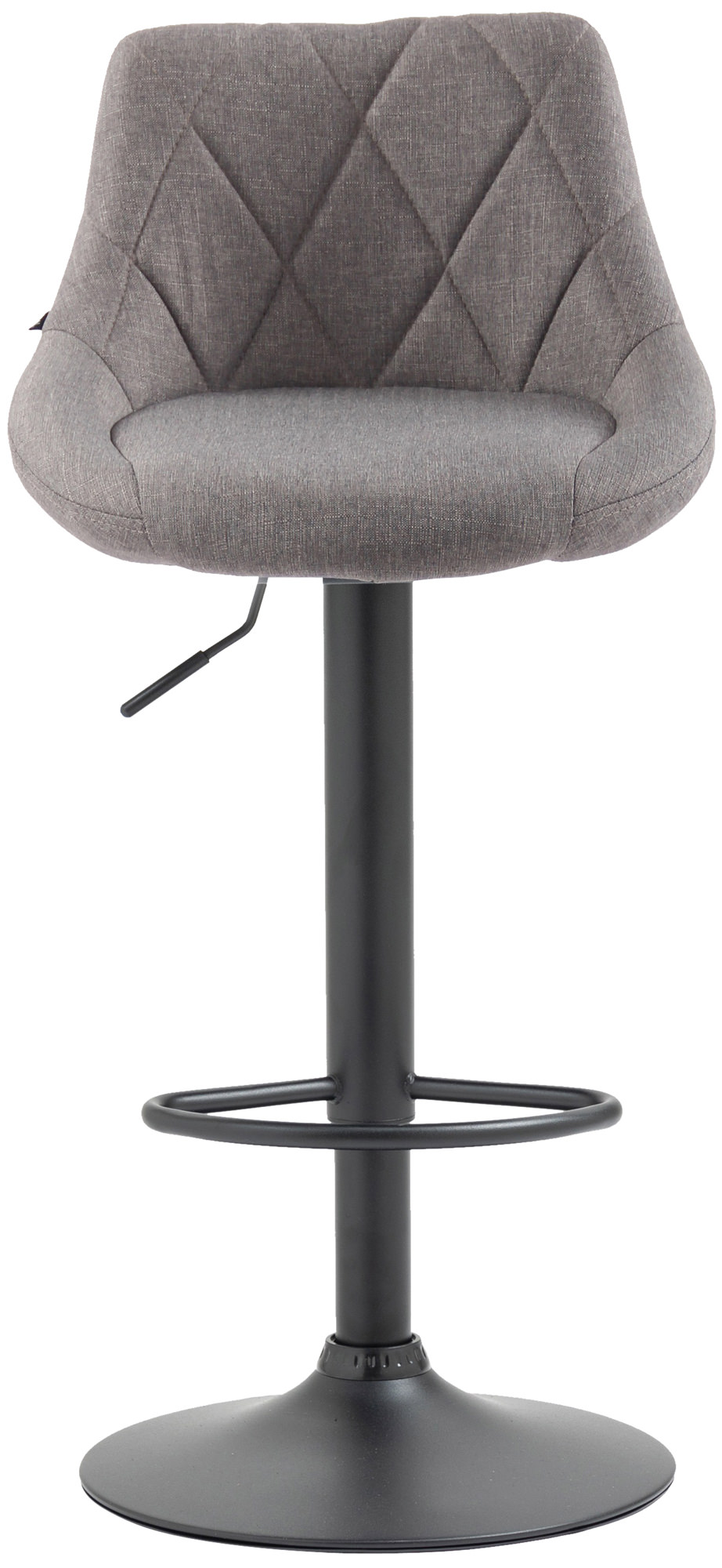 Tabouret de bar Lazio en Tissu Hauteur réglable siège pivotant