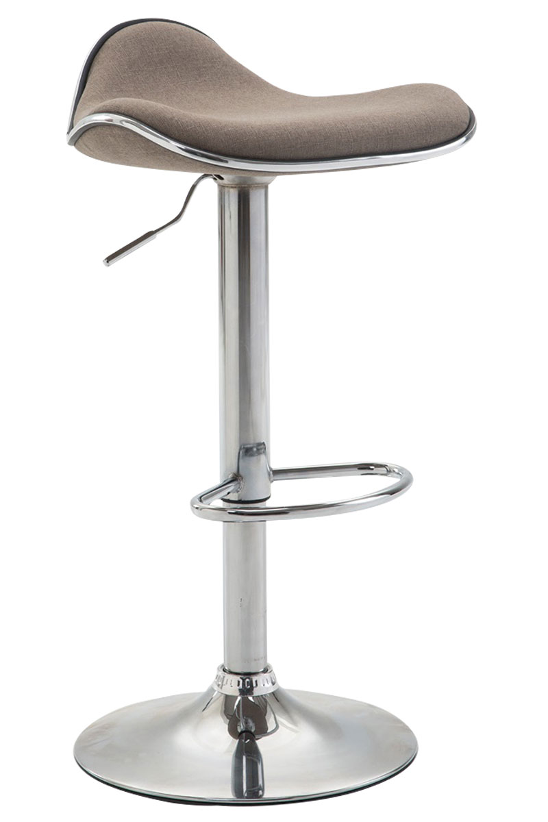 Tabouret de bar Shanghai tissu avec pied en métal