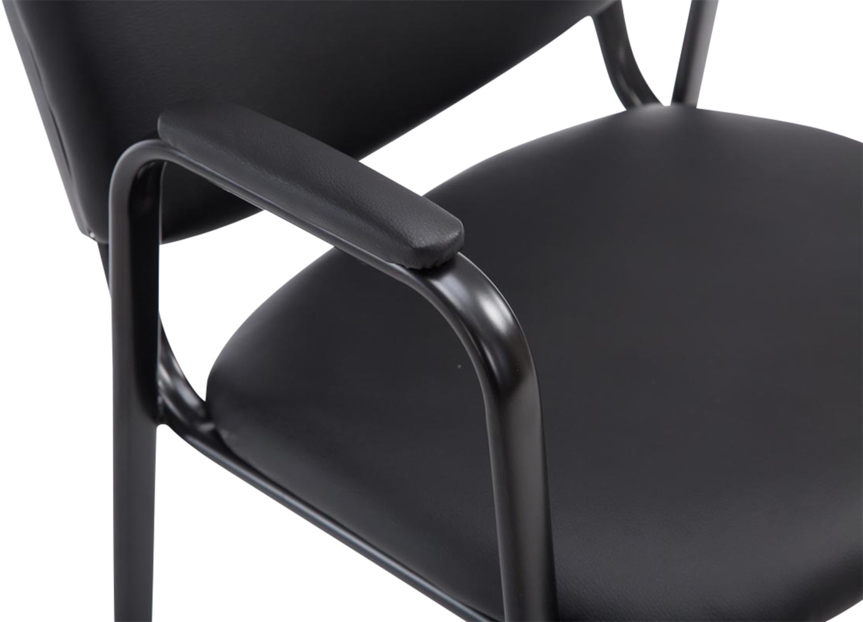 Lot de 4 chaises empilables Ken Pro en simili cuir