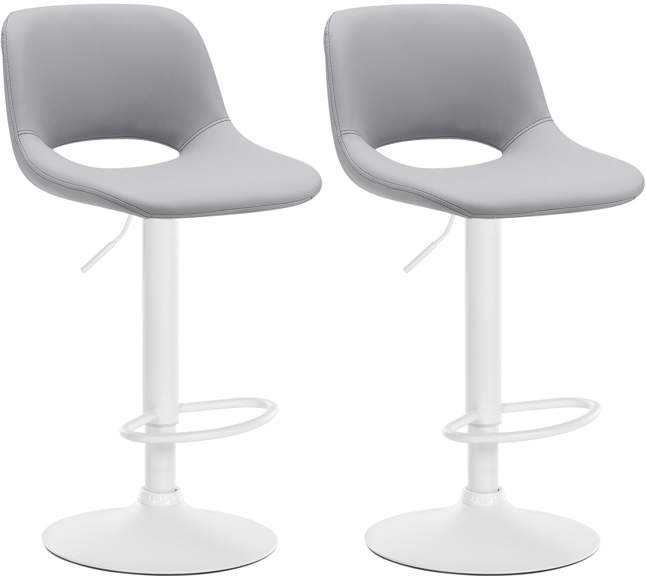 Lot de 2 tabourets de bar Camden en similicuir