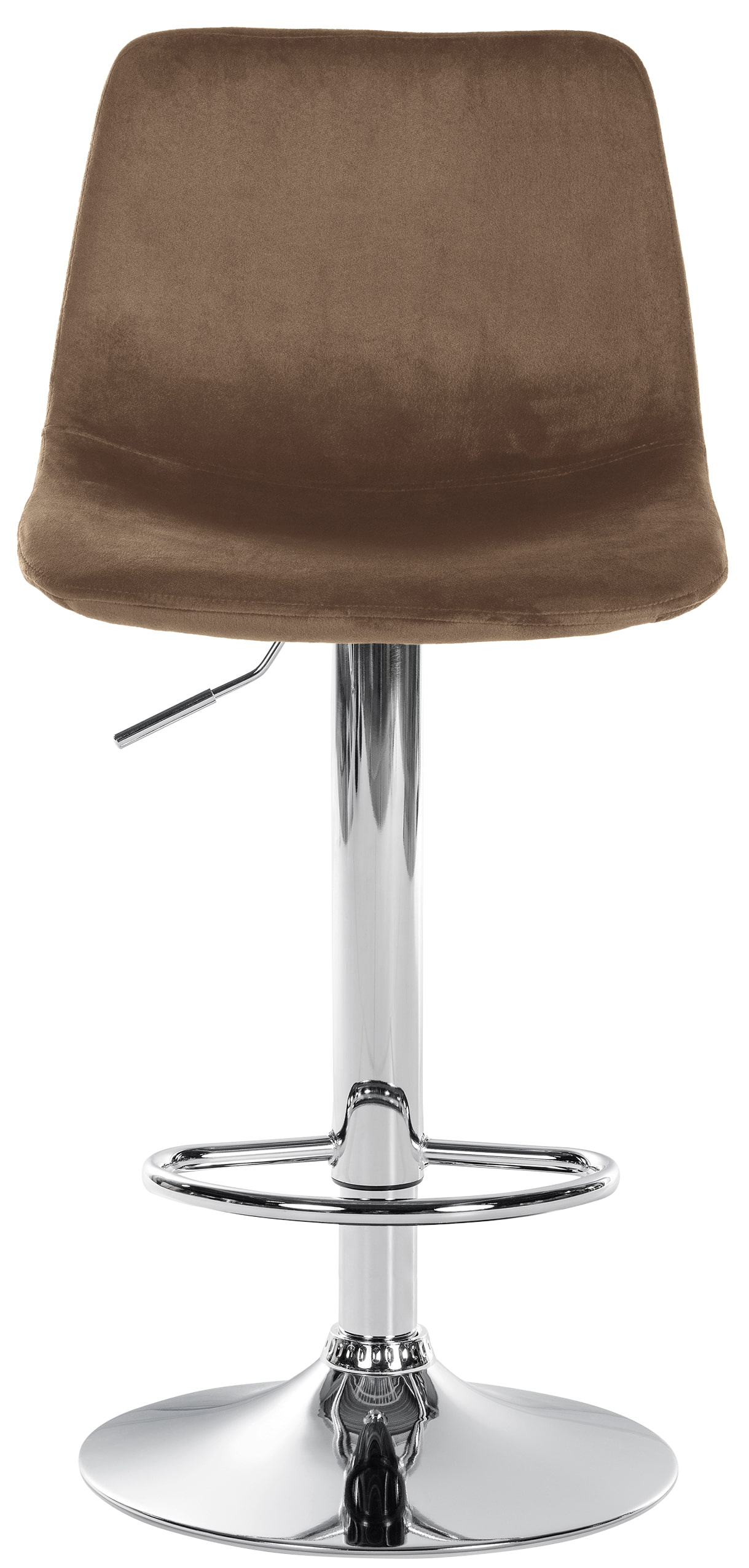 Tabouret de bar Divo en Velours Pied trompette en Métal