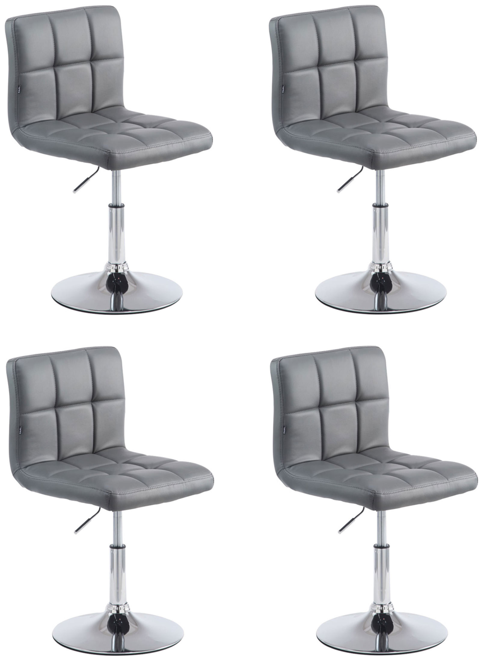 Lot de 4 chaises lounge Palma V2 en similicuir ajustable et pivotant