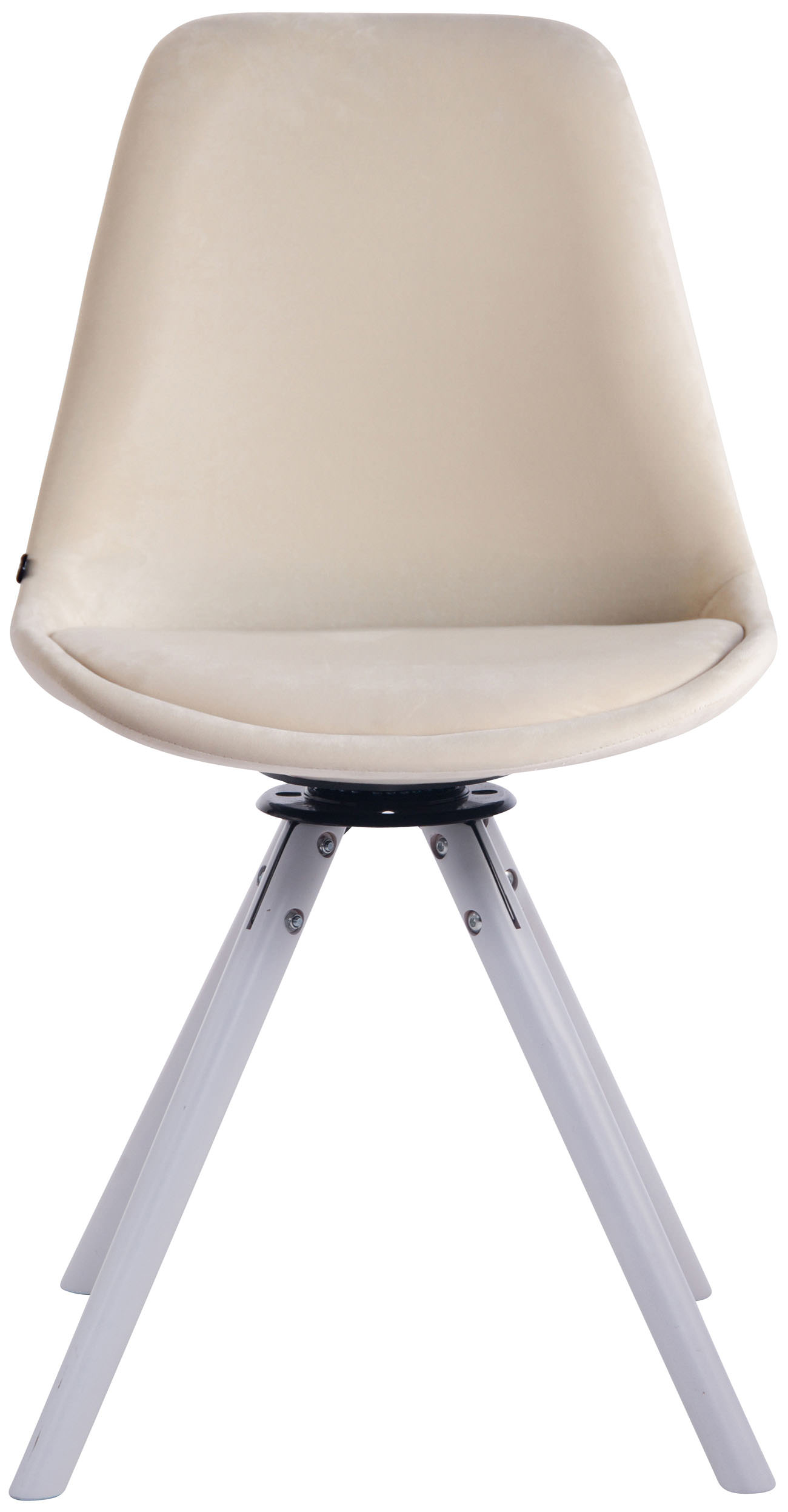 Chaise de salle à manger Troyes Pivotant en velours avec piétement rond