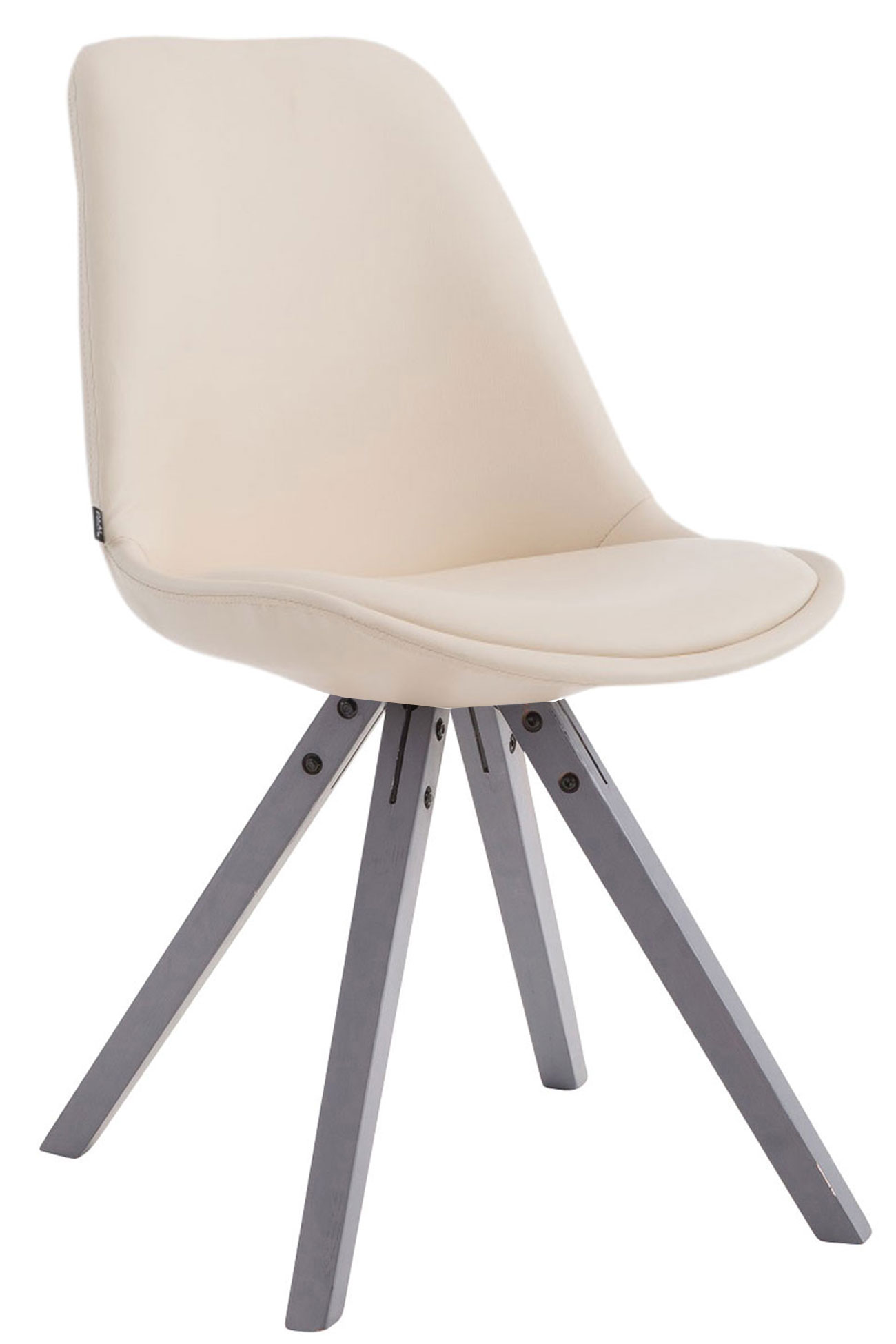 Chaise de visiteur Laval pieds carrés nature