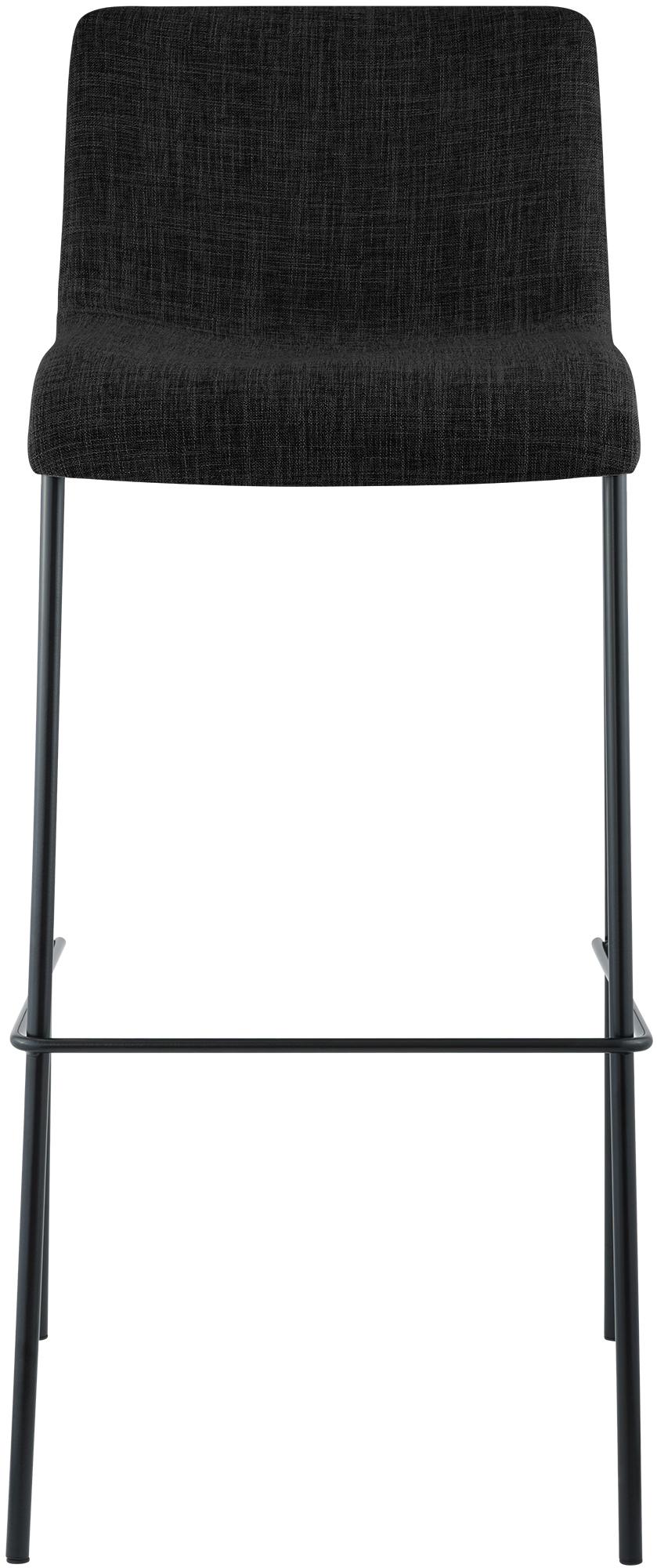 Lot de 2 tabourets de bar Hover en tissu, pieds metalliques