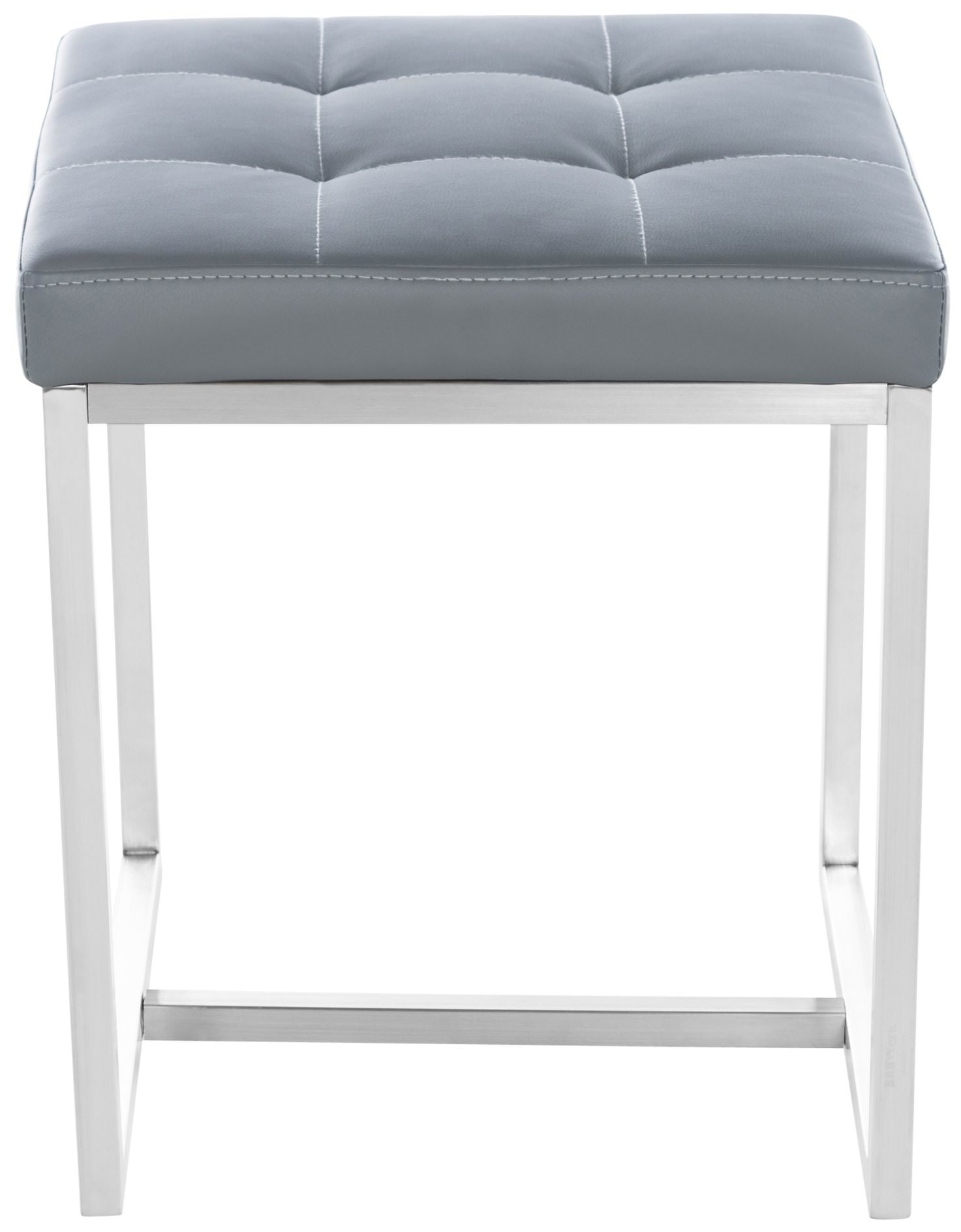 Lot de 2 tabourets bas Barci en similicuir