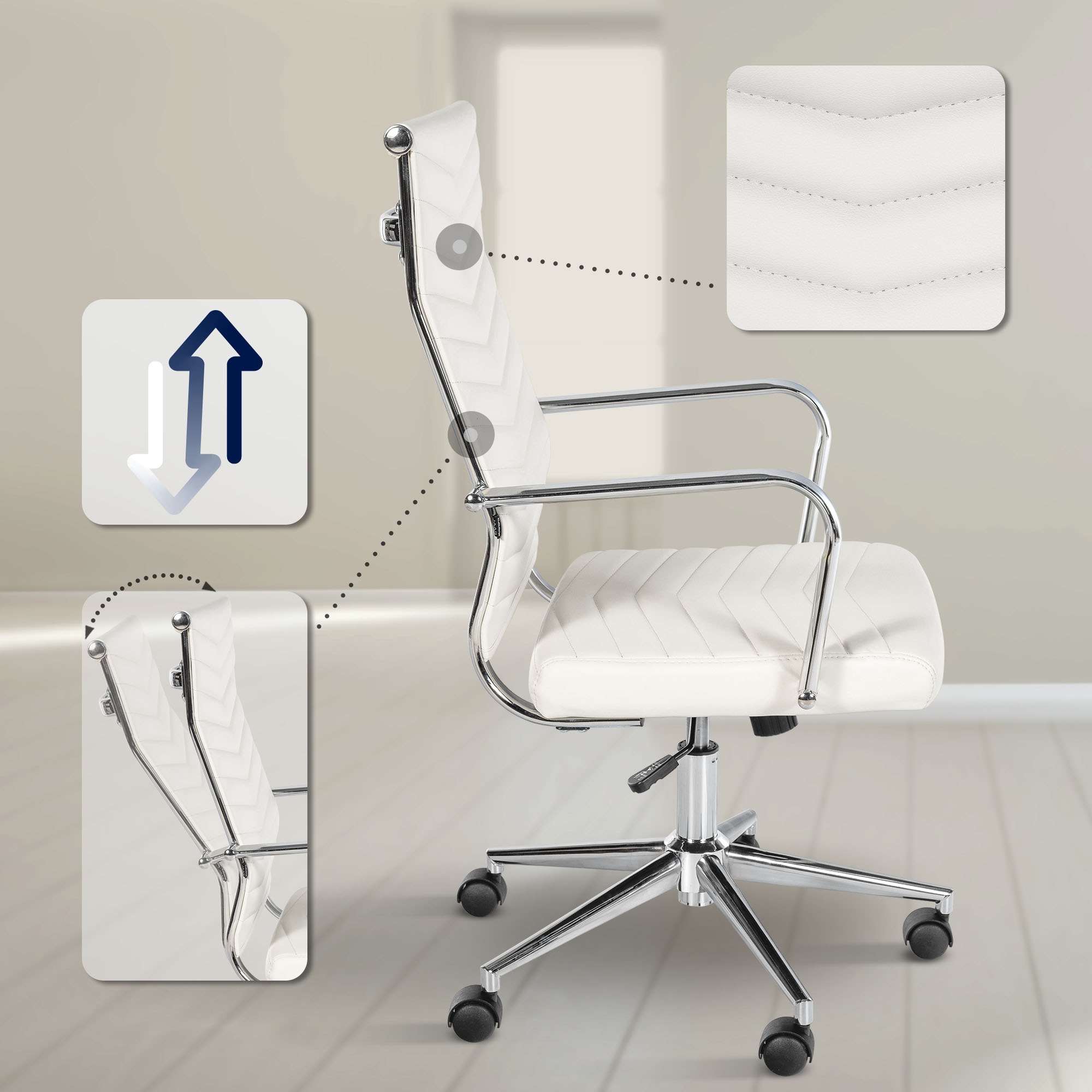 Chaise de bureau Canby similicuir
