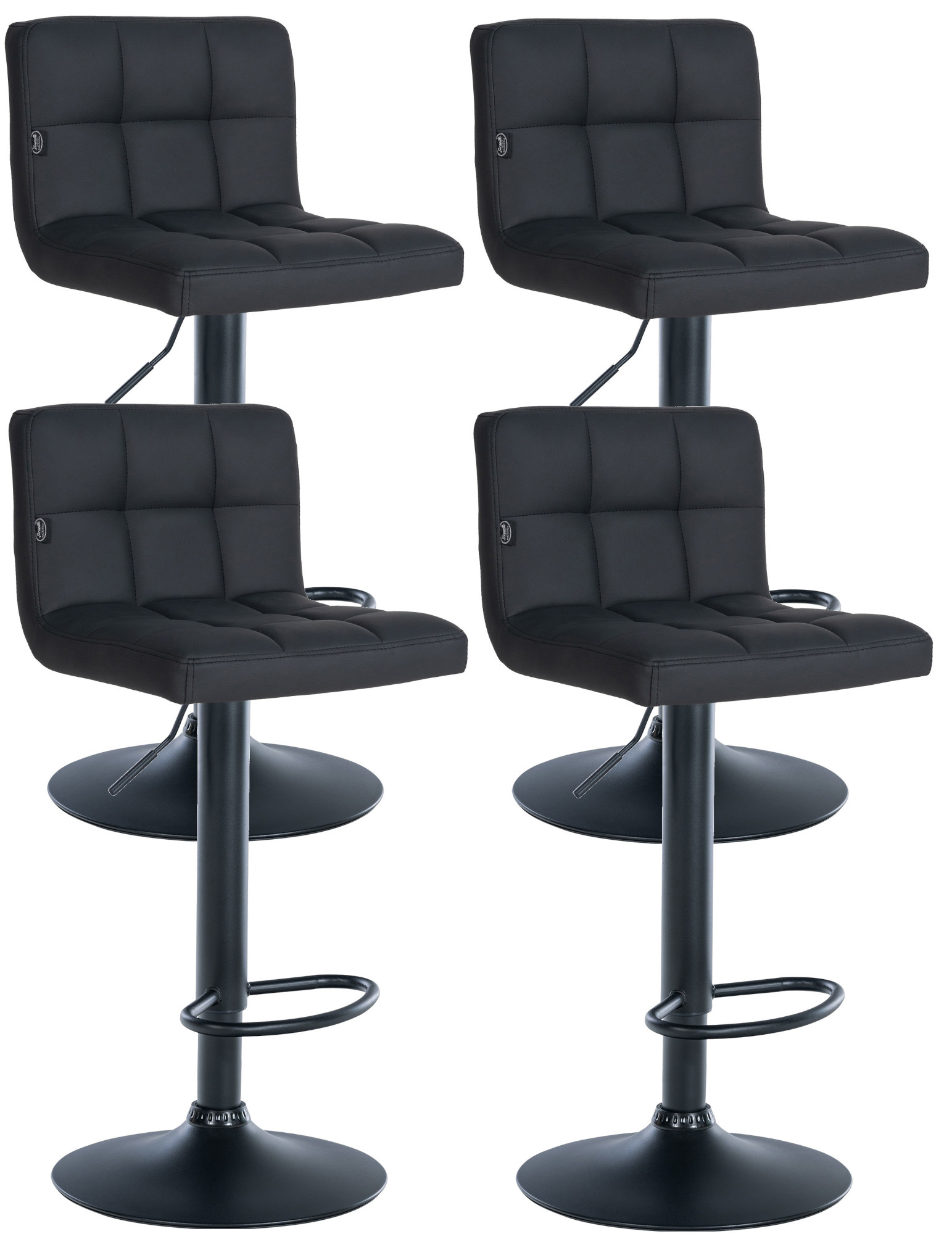Lot de 4 tabourets de bar Feni similicuir