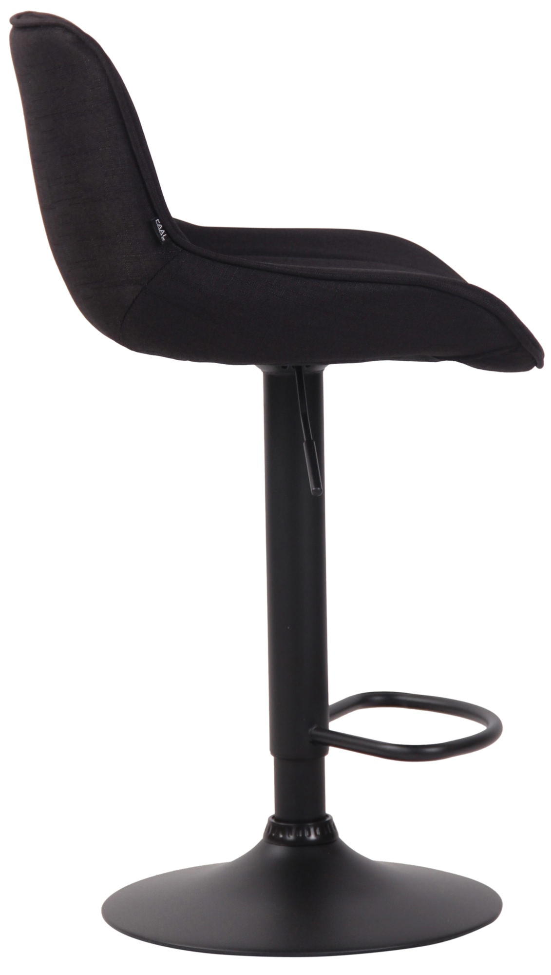Tabouret de bar Lentini en Tissu avec Piètement trompette en Métal