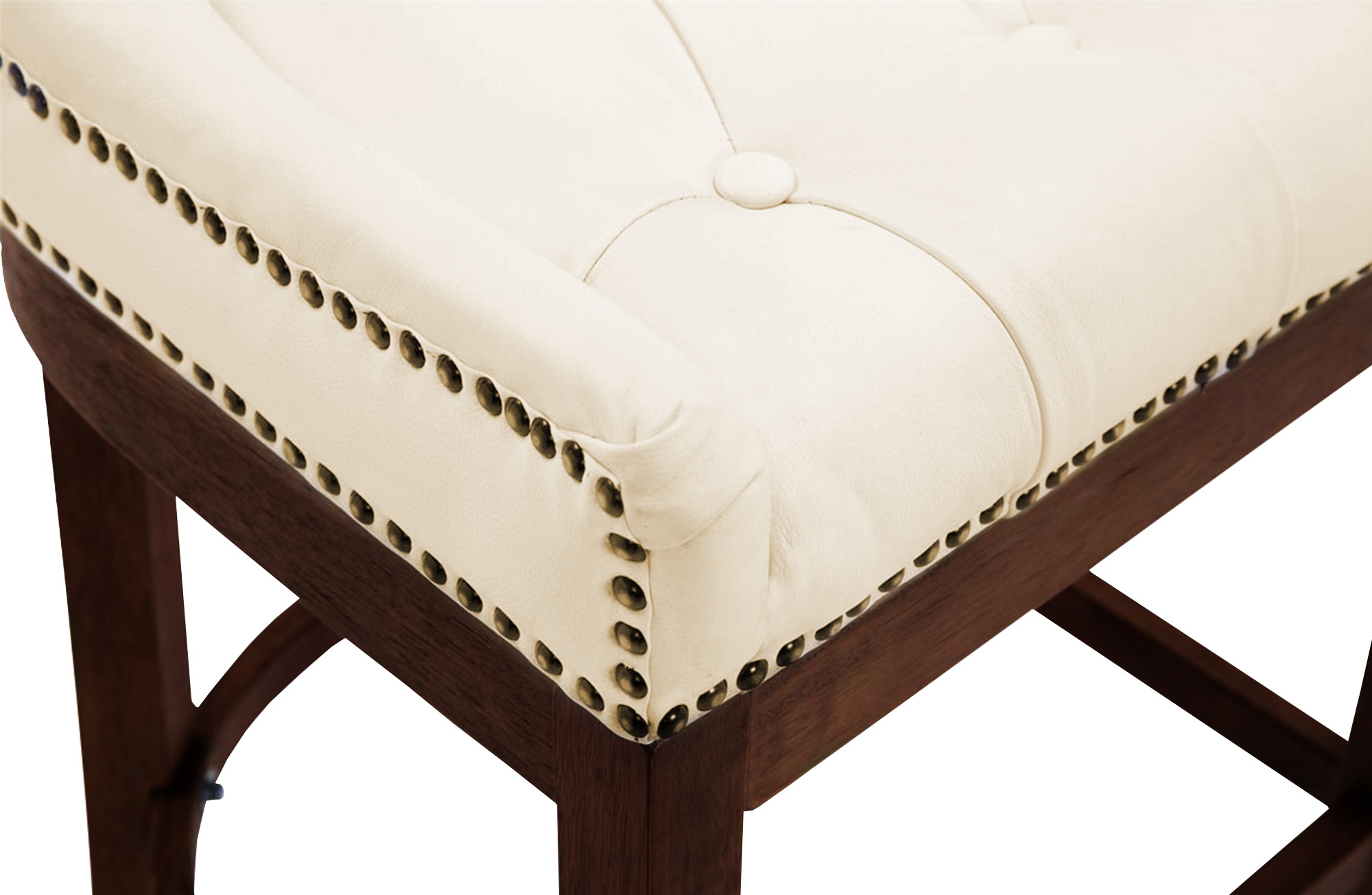 Tabouret de bar Lakewood antique-foncé cuir véritable