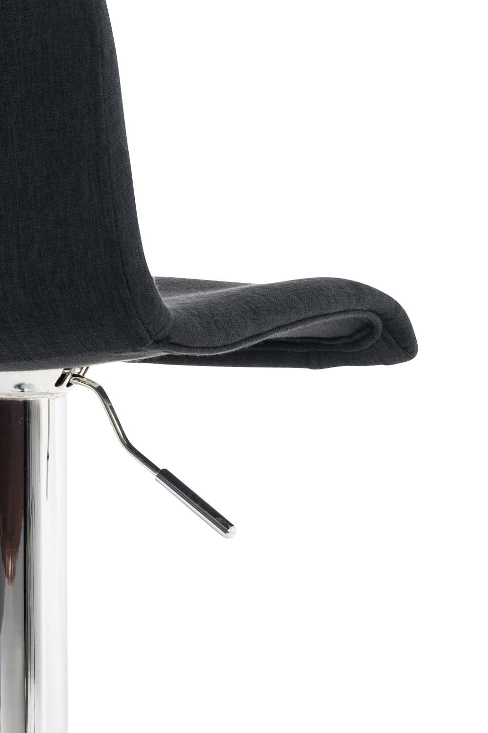 Lot 2 tabourets de bar Hover tissu hauteur réglable Piètement Métal chromé