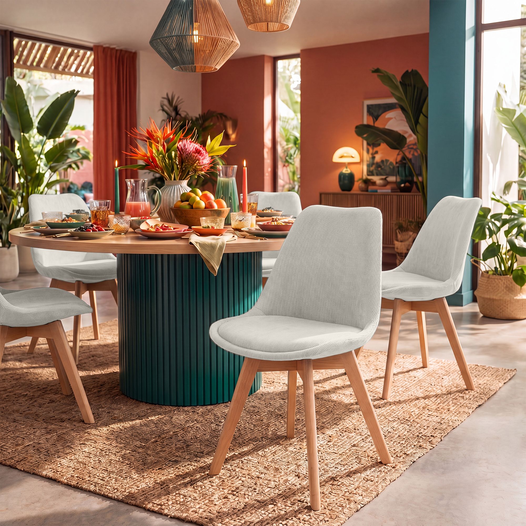 Chaise de salle à manger Linares : design élégant et confortable pour vos repas en famille ou entre amis