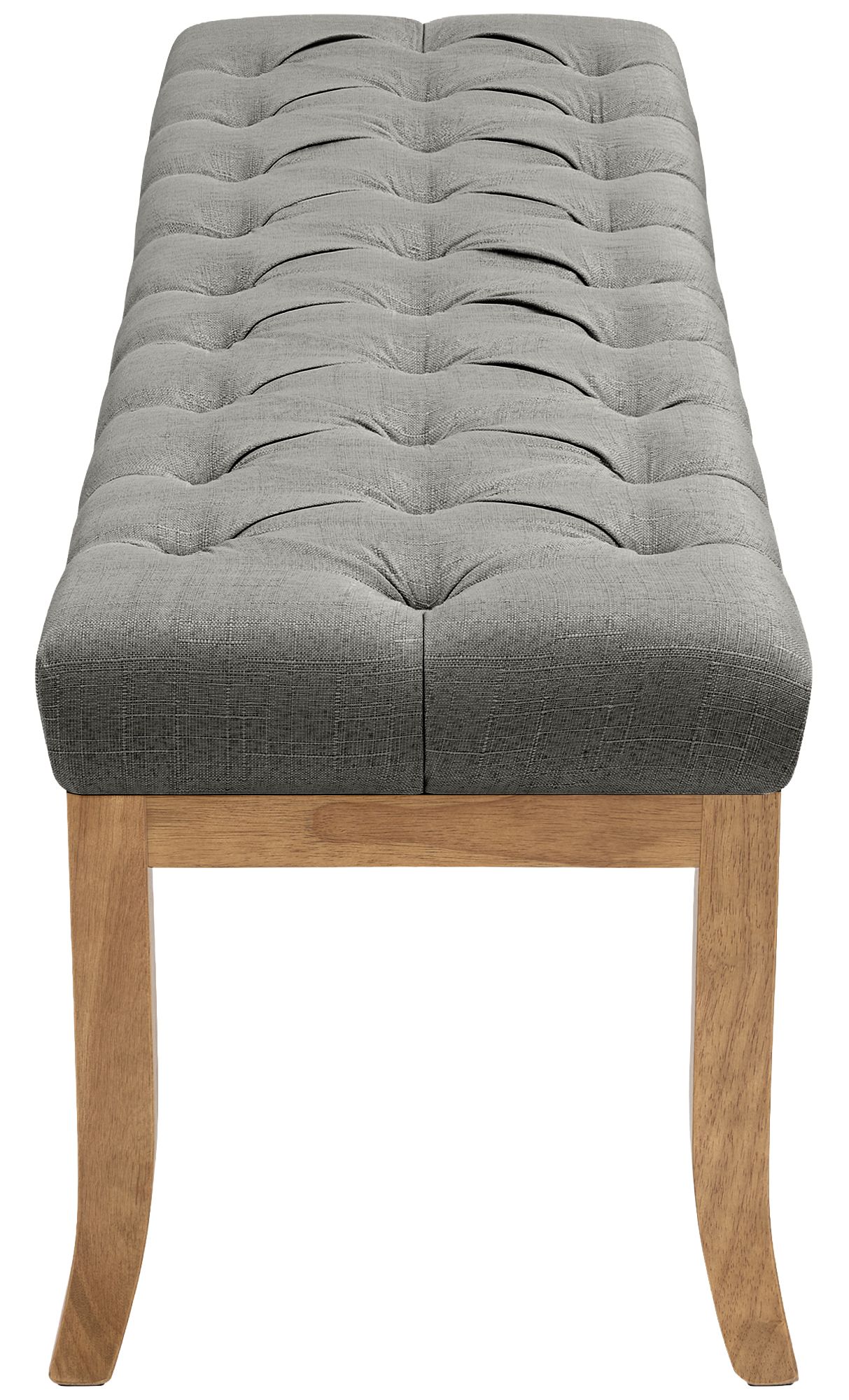 Banc Ramses tissu pieds antique clair