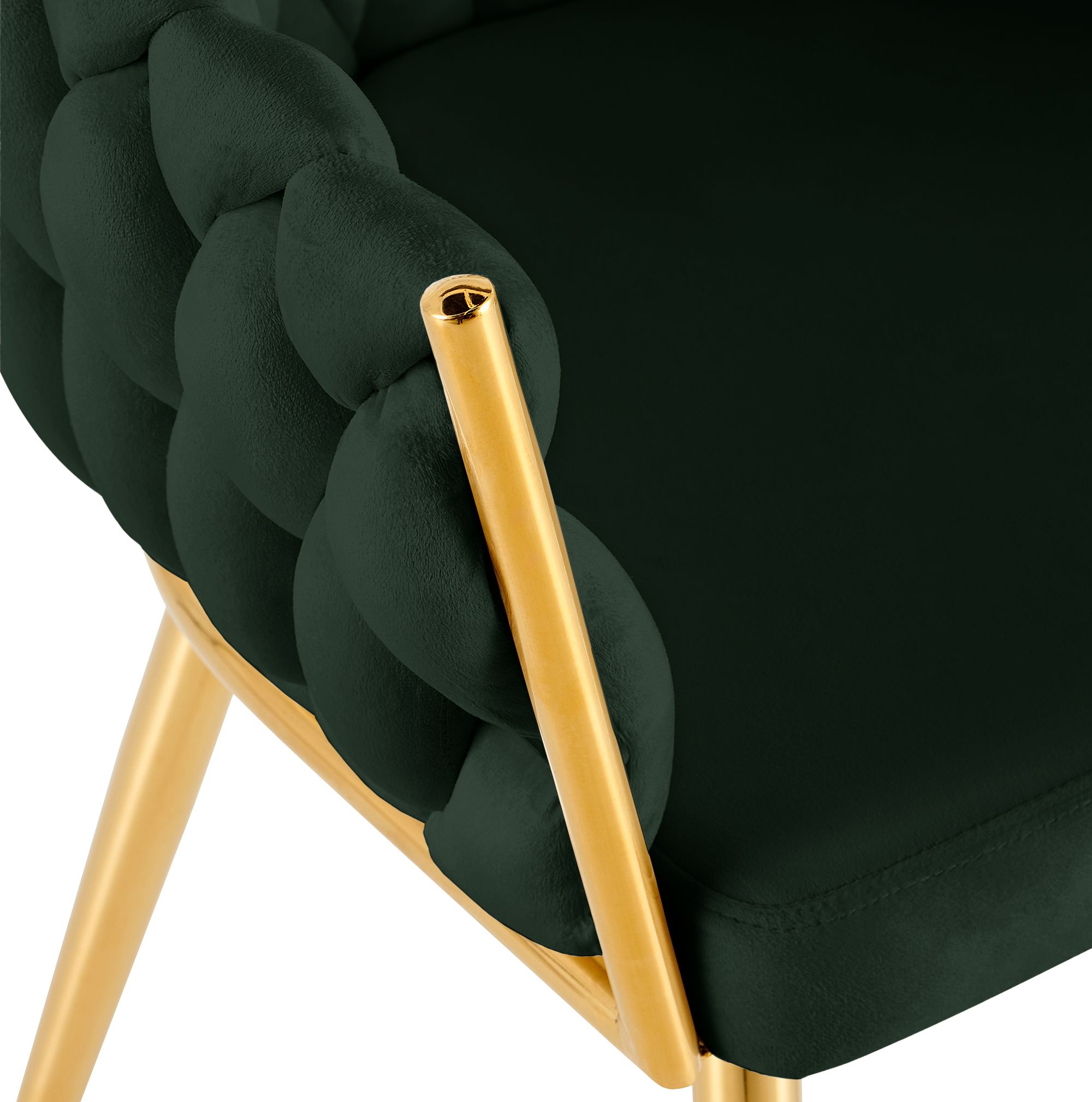 Chaise de salle à manger Molise velours pied doré