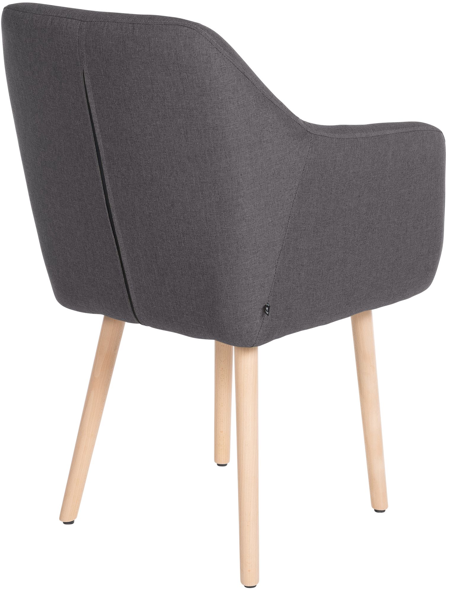Chaise de salle à manger Utrecht en tissu avec pieds en bois