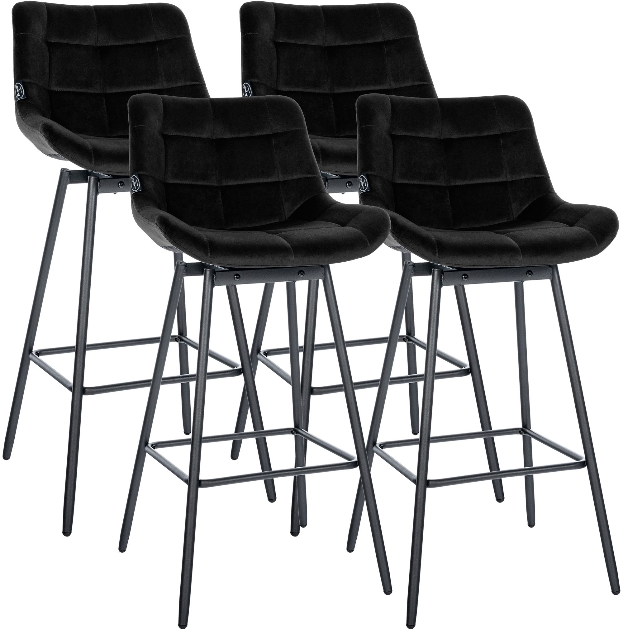 Lot de 4 tabourets de bar Weston pivotants