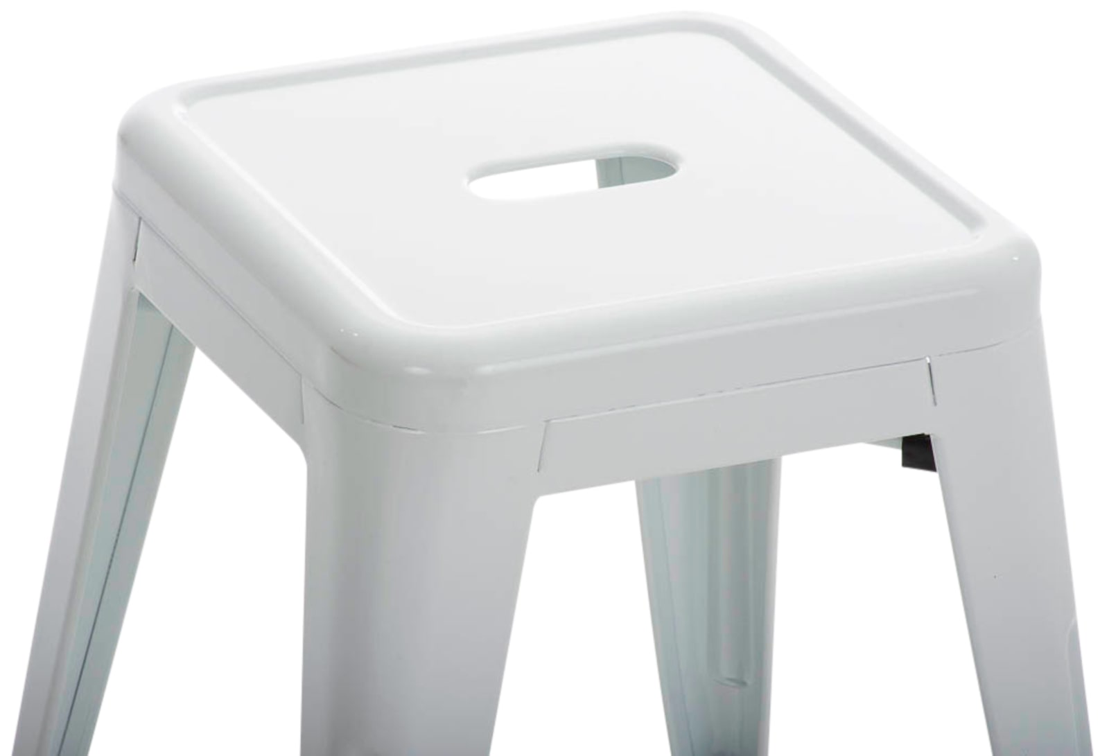 Lot de 4 tabourets bas au style industriel Armin en métal