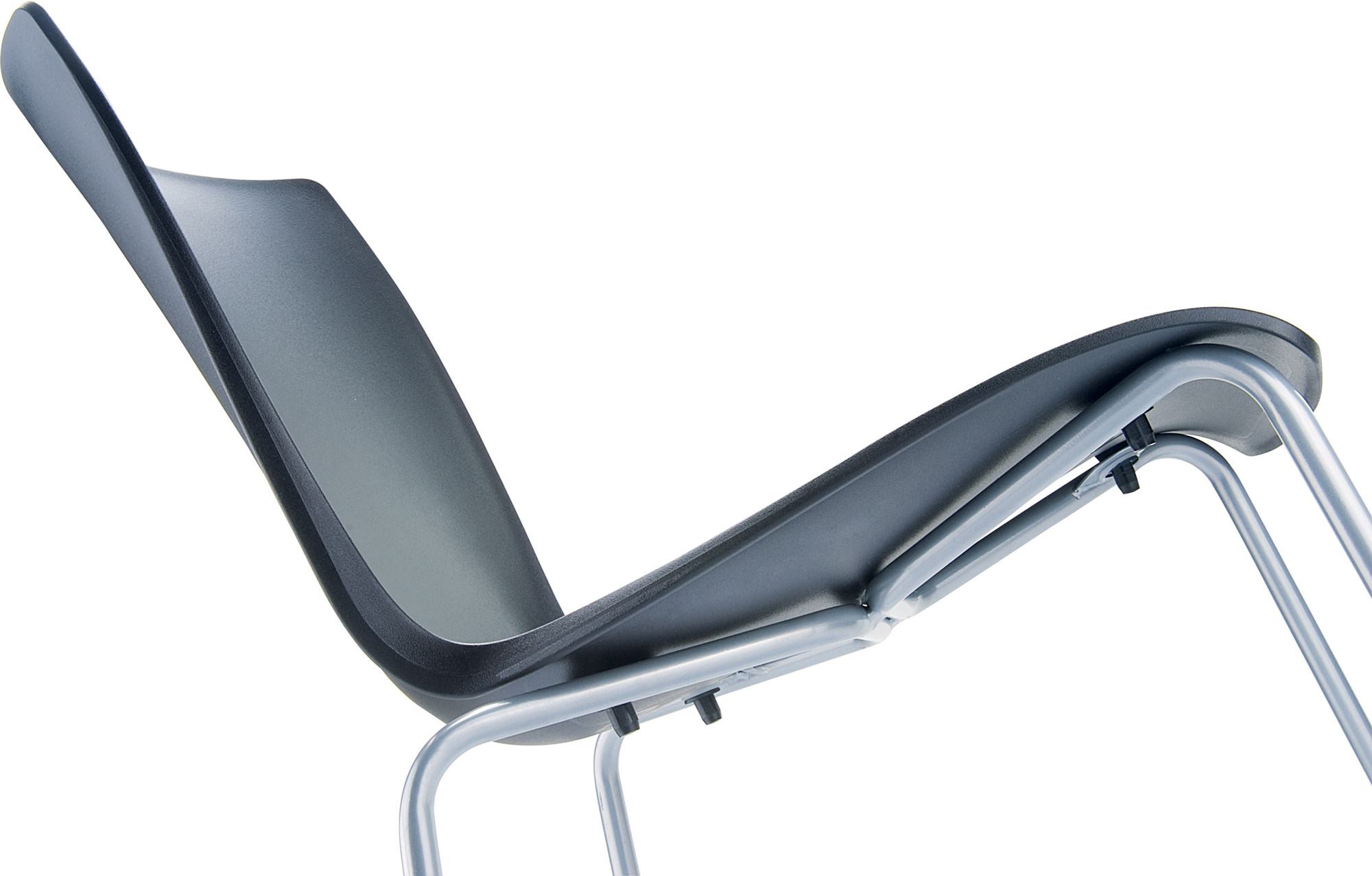 Lot de 2 chaises de jardin empilables Mio en plastique avec pieds en aluminium