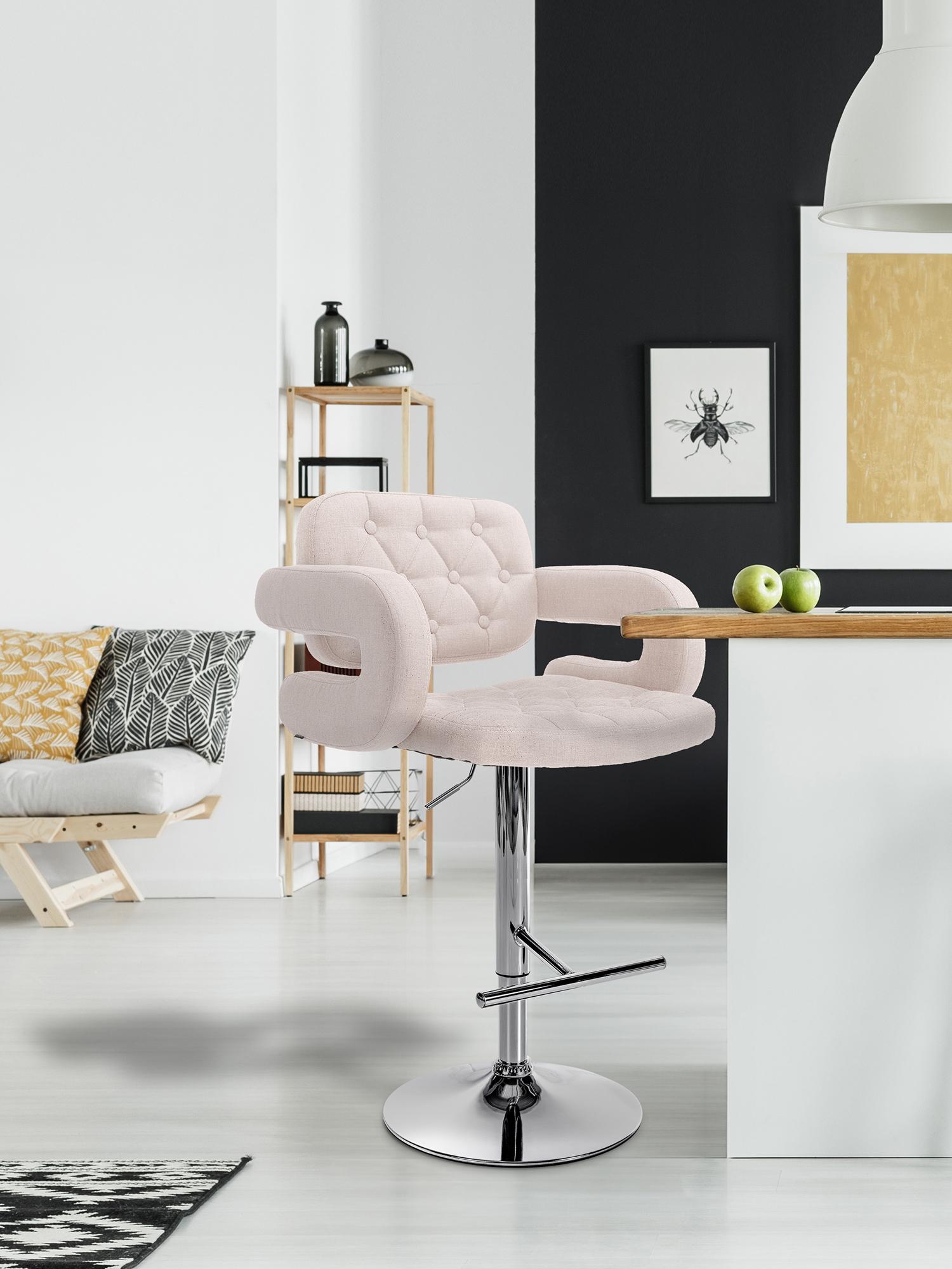 Lot de 2 tabourets de bar Dublin en tissu