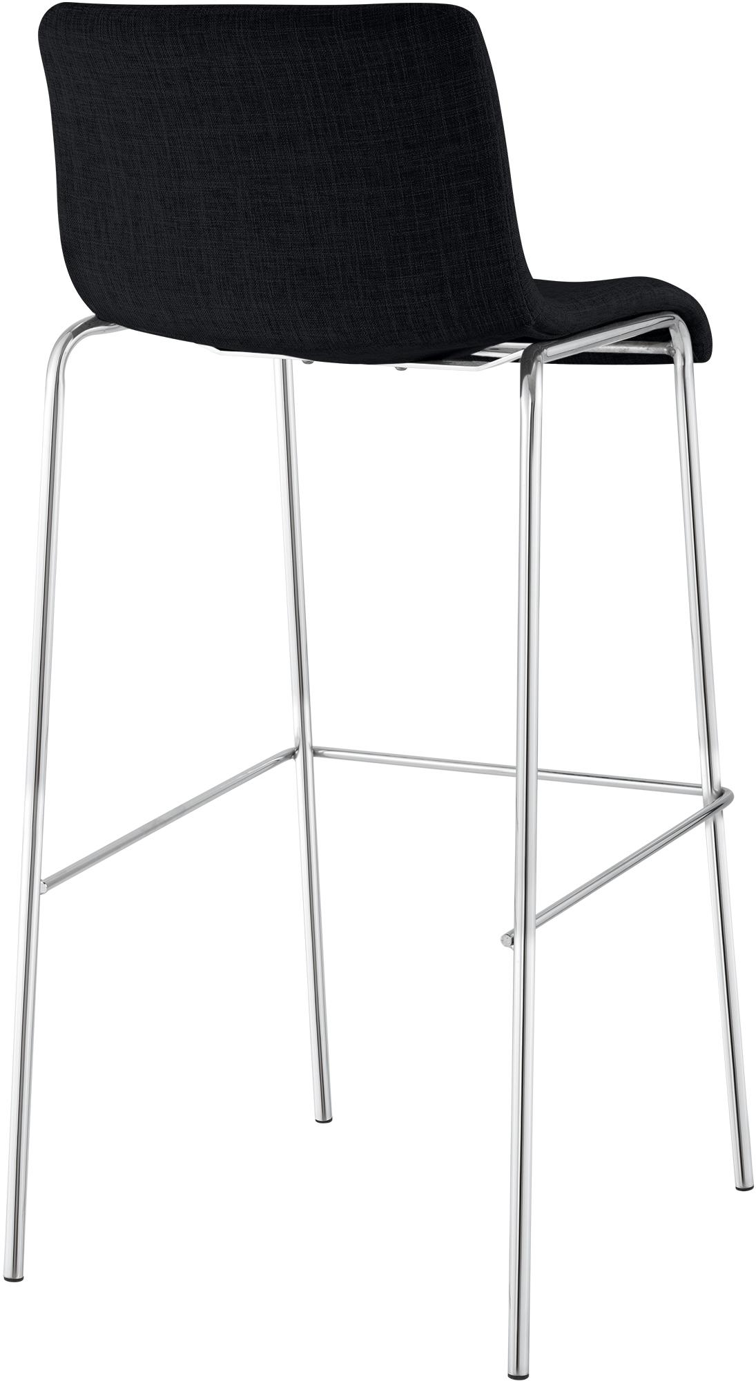 Lot de 2 tabourets de bar Hover en tissu, pieds metalliques
