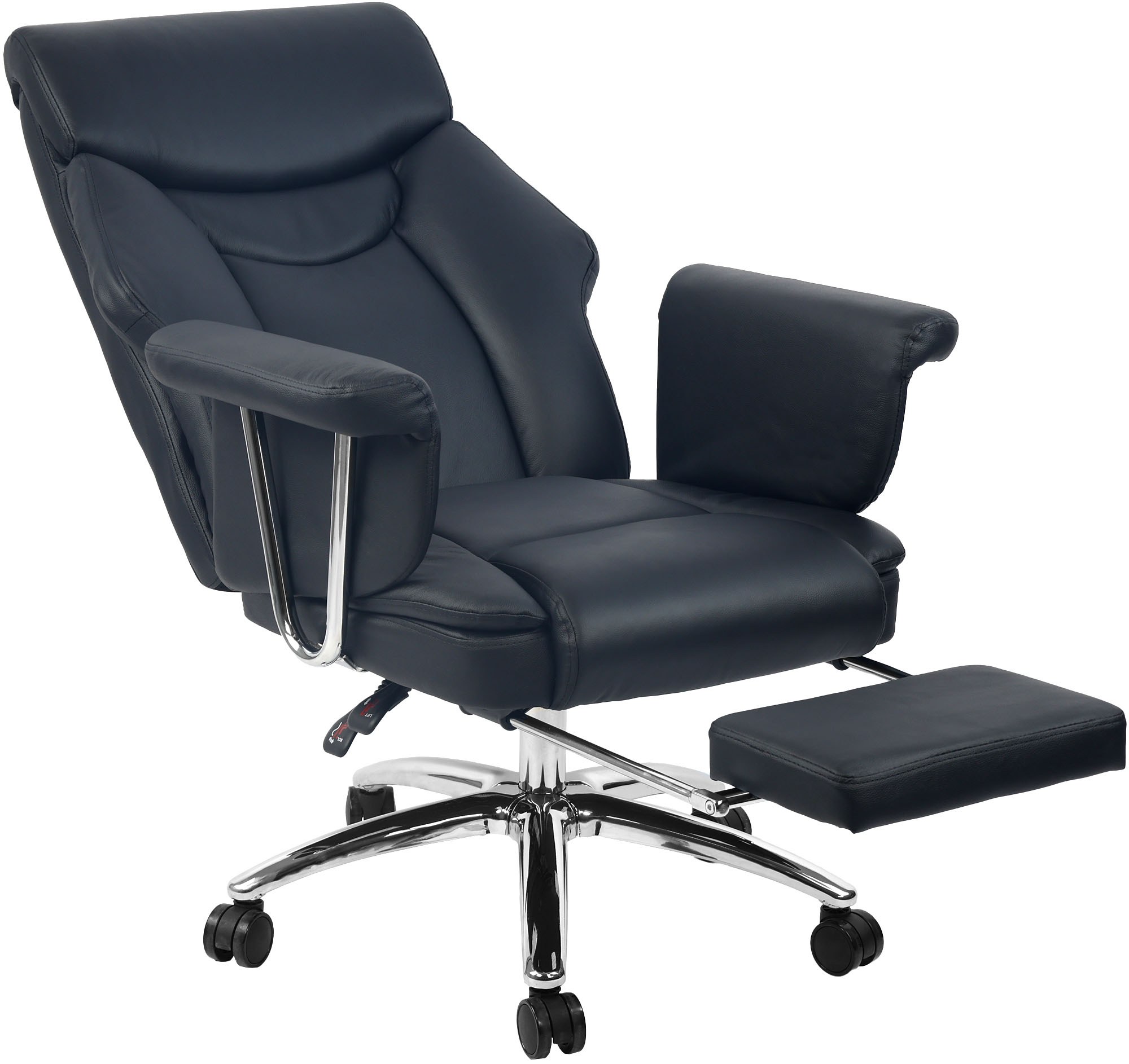 Chaise de bureau Dahra en cuir véritable