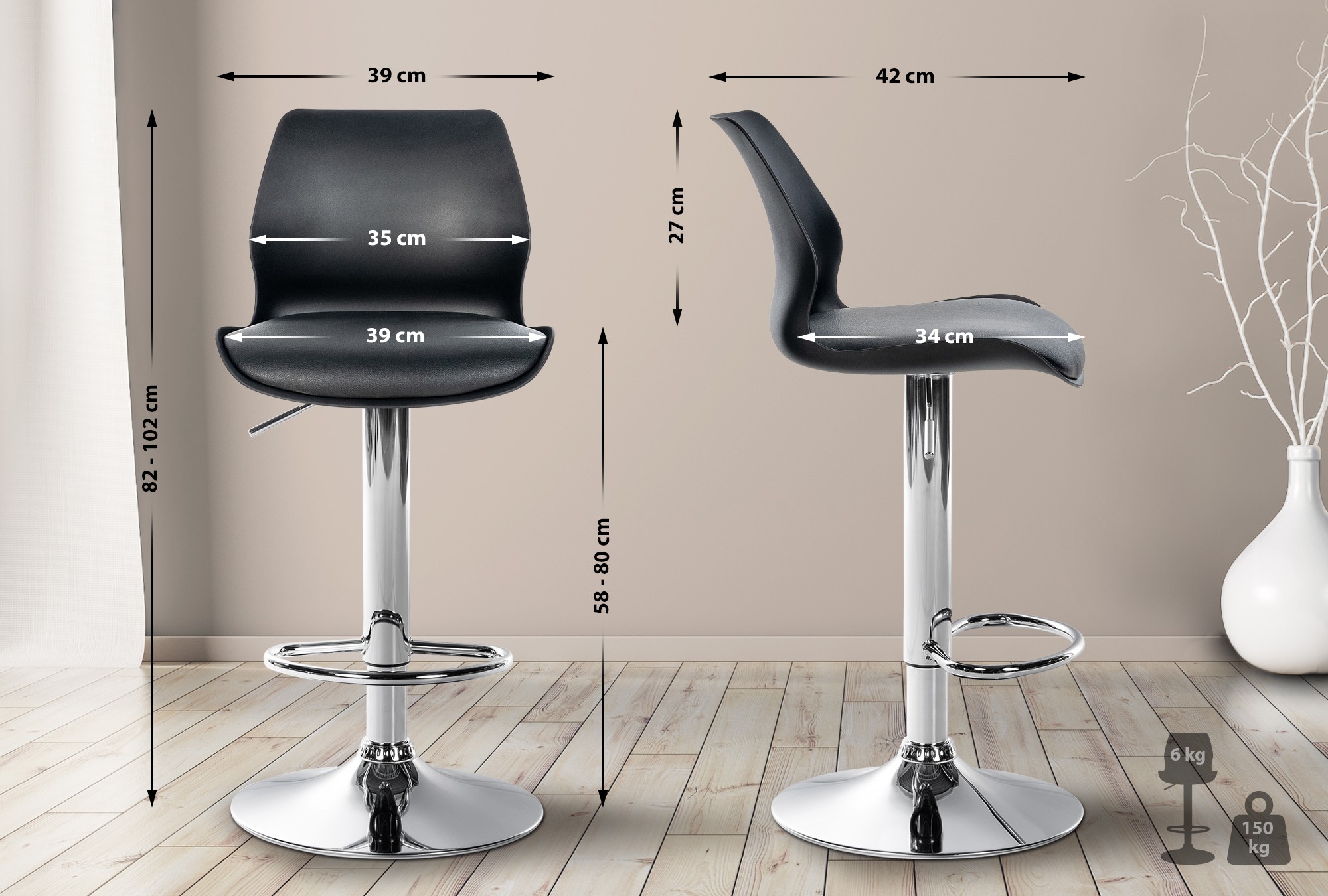Tabouret de bar Gilbert