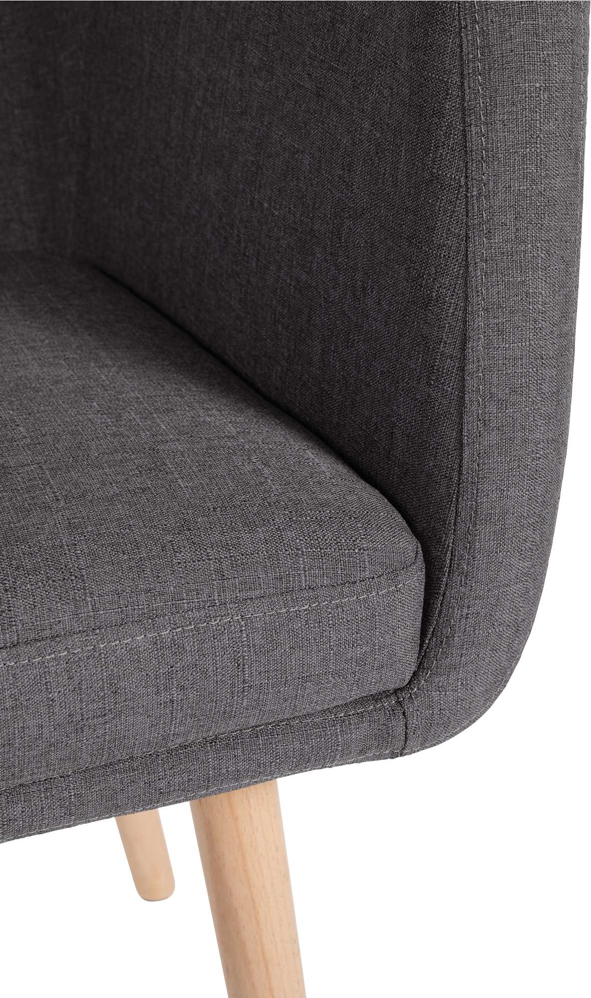 Chaise de salle à manger Utrecht en tissu avec pieds en bois