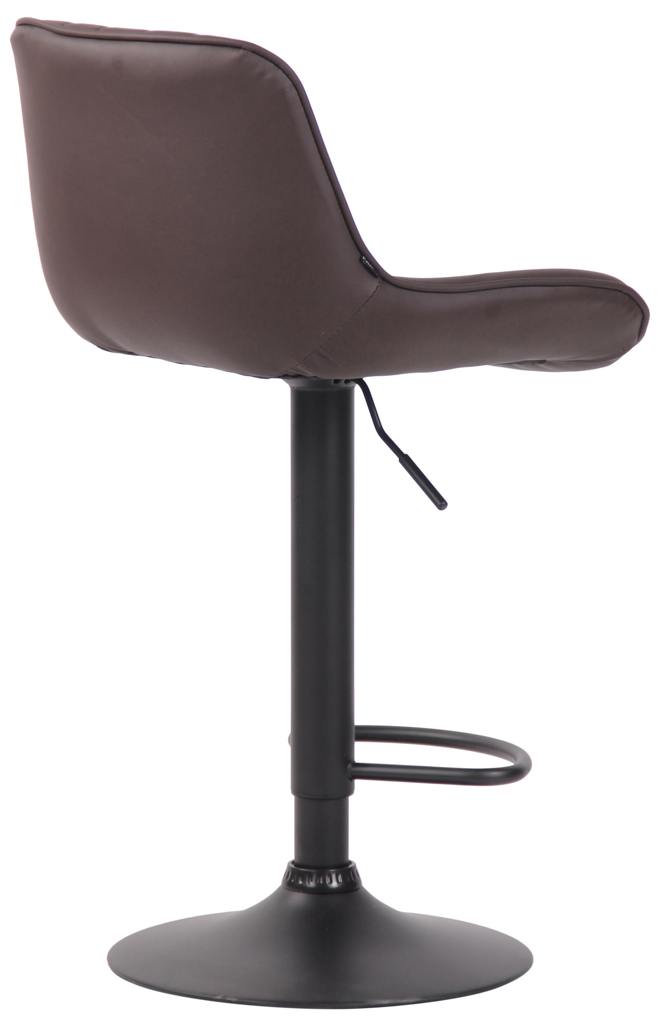 Tabouret de bar Lentini en Similicuir avec Piètement trompette en Métal