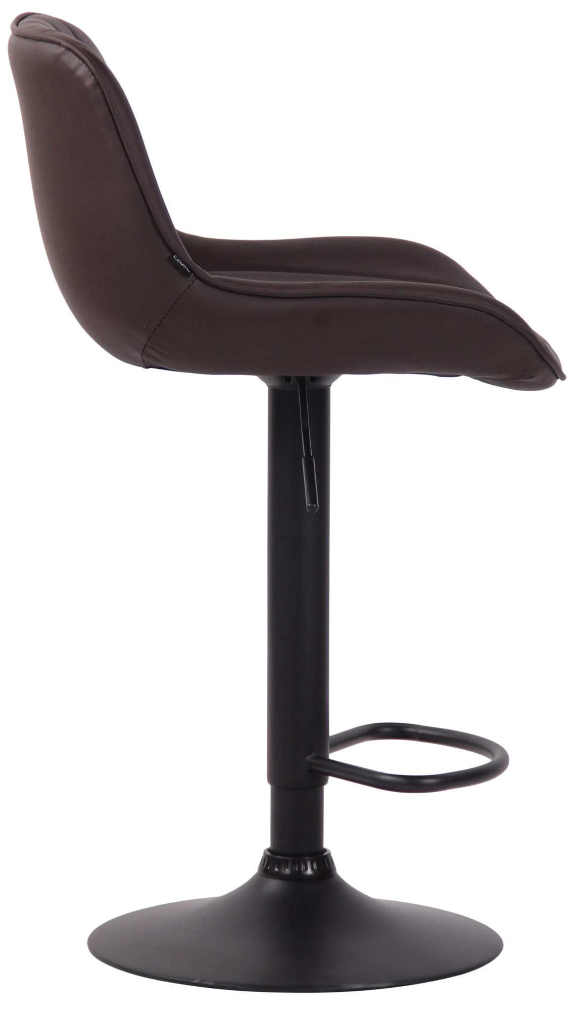 Tabouret de bar Lentini en Similicuir avec Piètement trompette en Métal