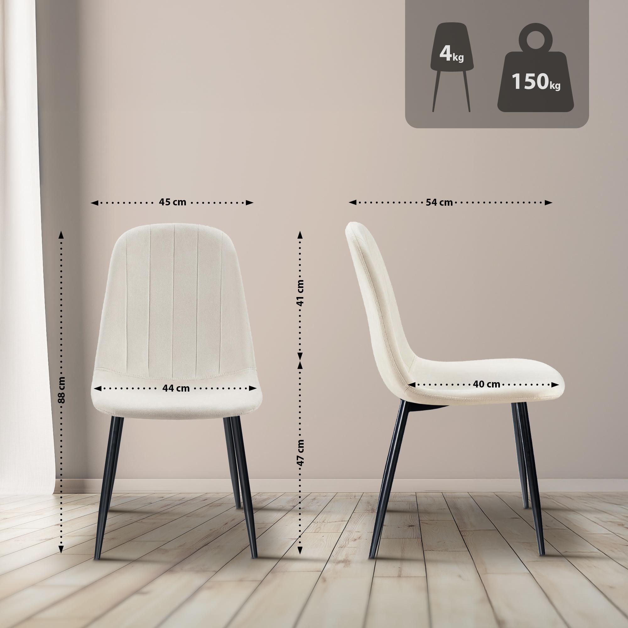 Chaise de salle à manger Baxter velours
