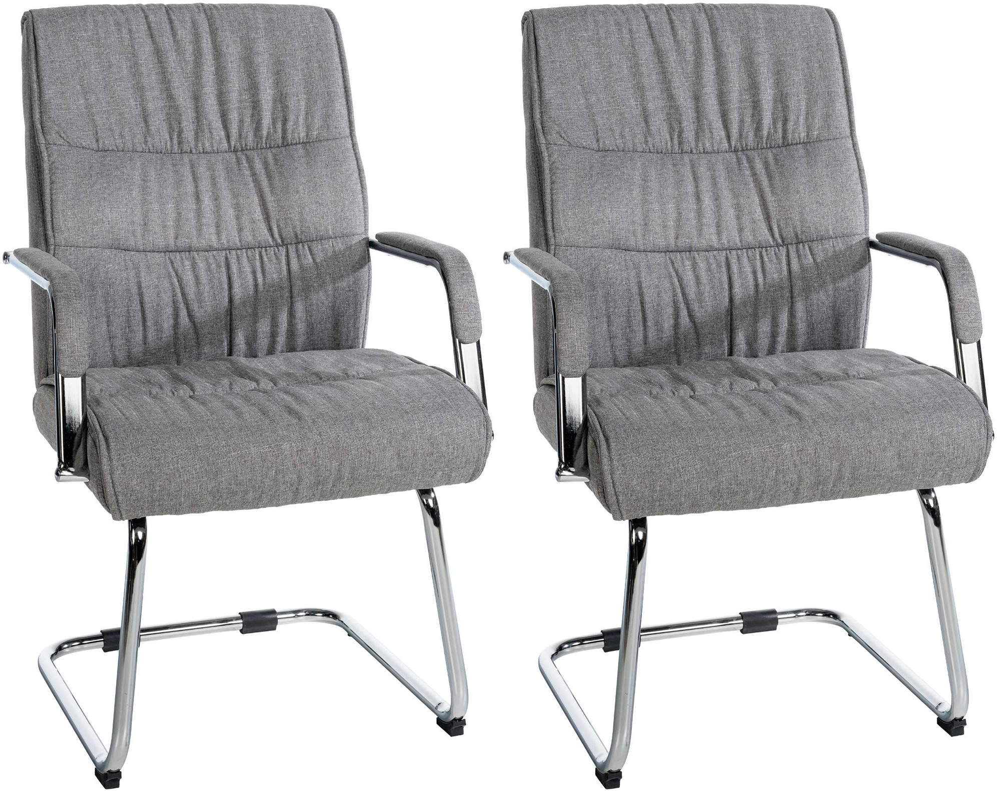 Lot de 2 chaises visiteurs Sievert tissu
