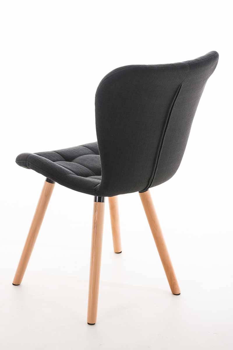 Chaise de salle à manger Elda en tissu rembourré