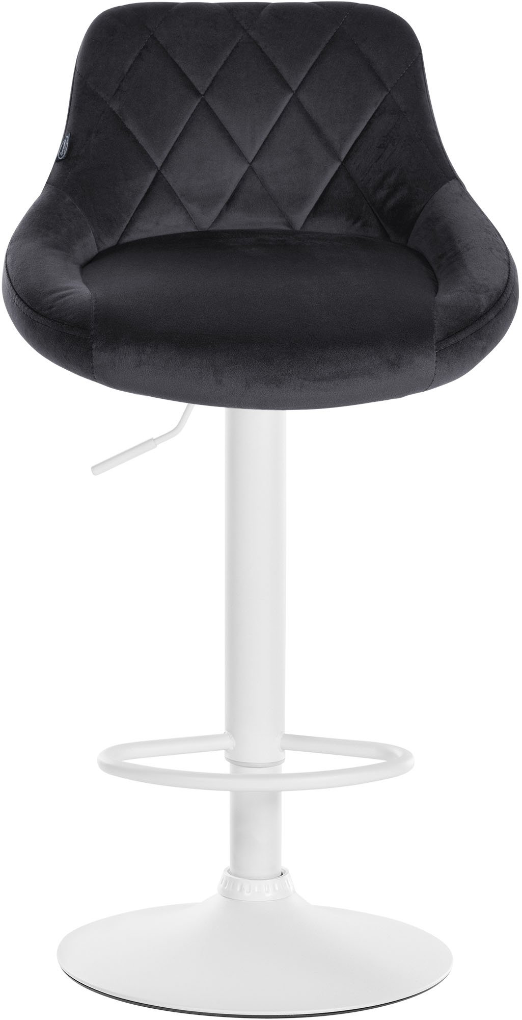 Tabouret de bar Lazio en velours avec pied en métal