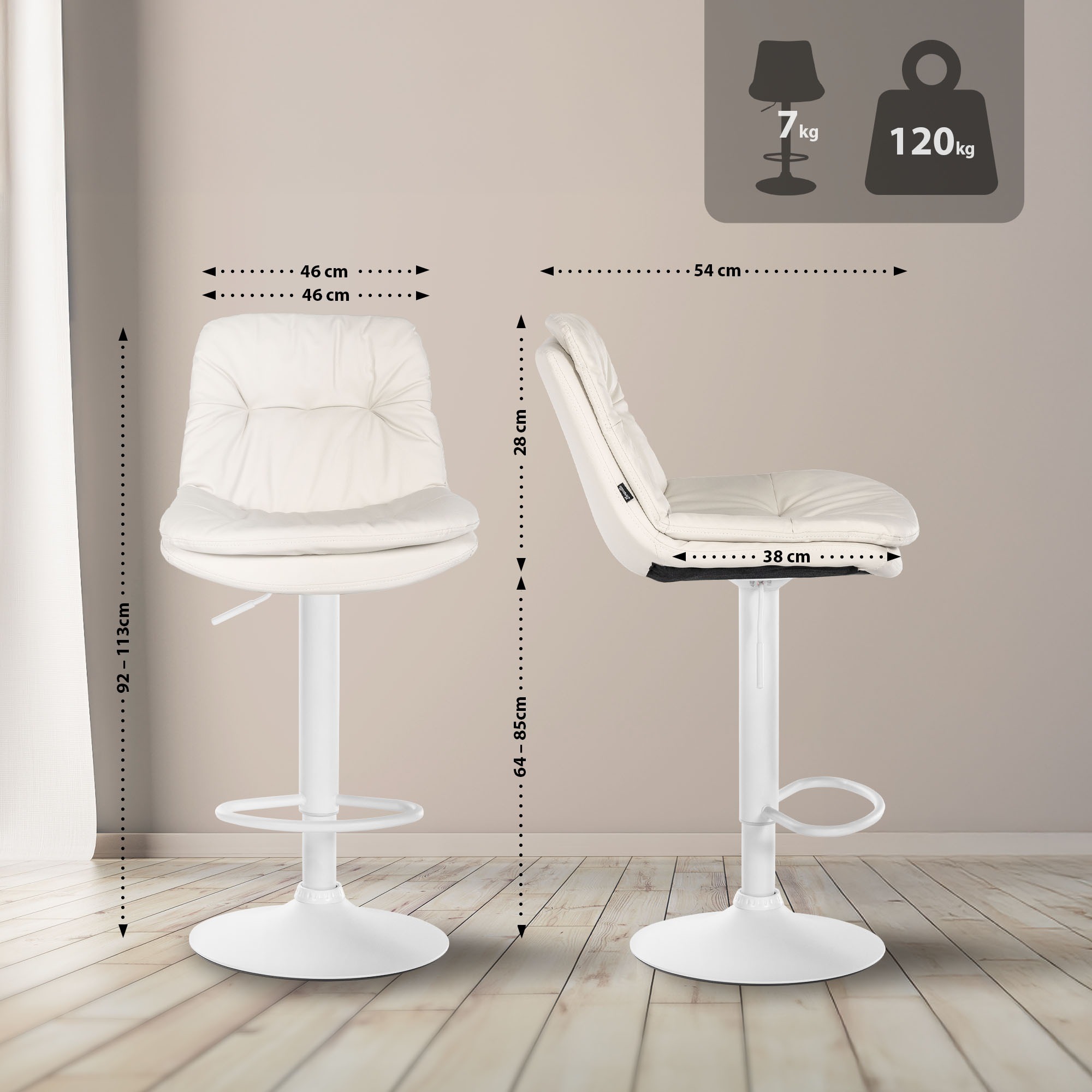 Tabouret de bar Laurel similicuir