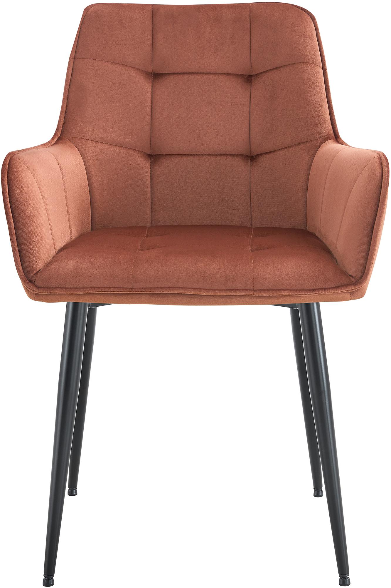 Chaise de salle à manger Ferndale revêtement en velours
