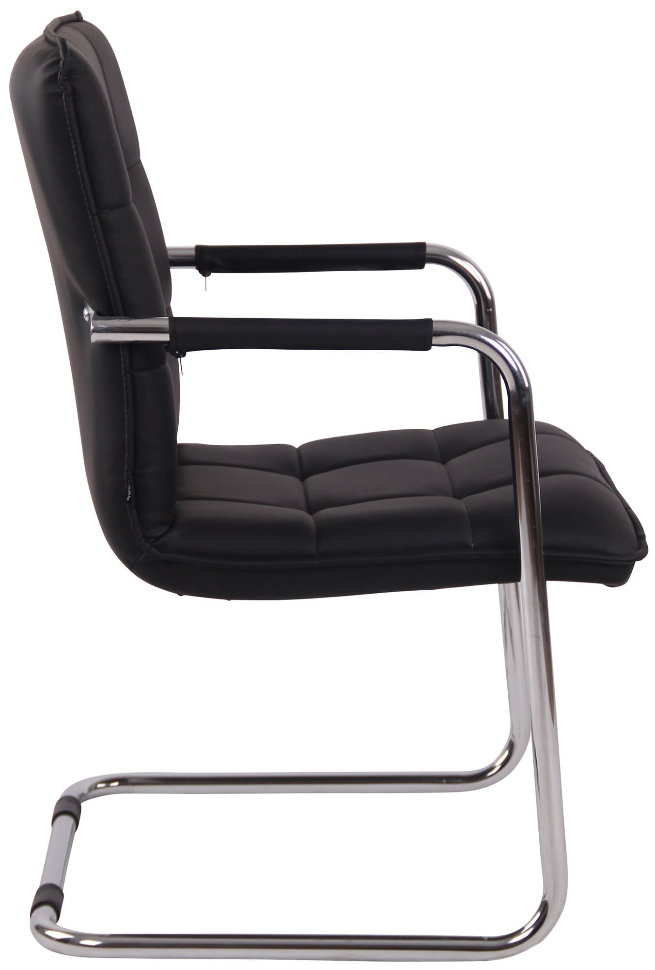 Lot de 2 Chaises Cantilever Gandia en Similicuir et pieds en Métal