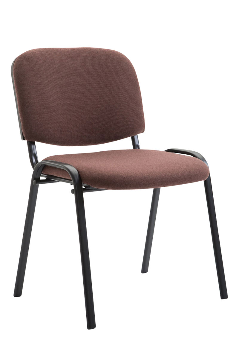 Lot de 6 chaises visiteur empilables Ken en tissu