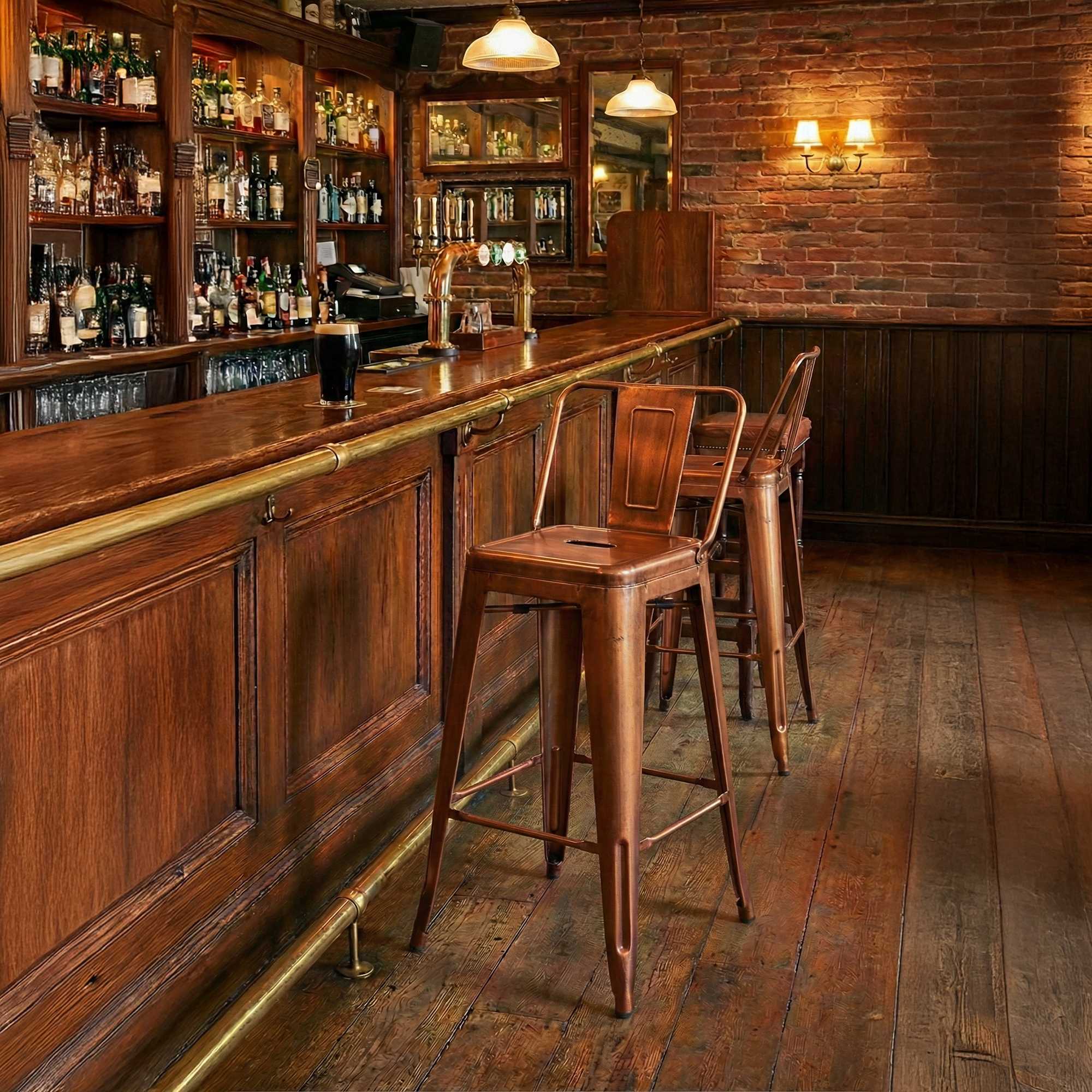 Lot de 4 tabourets de bar Mason