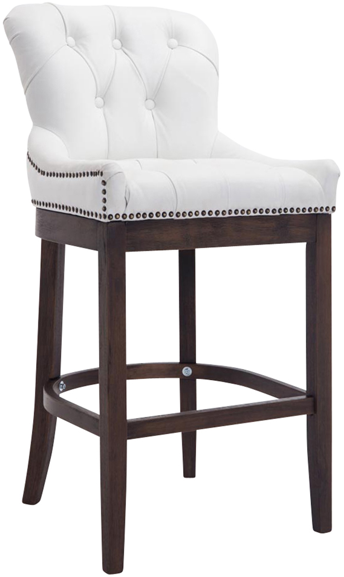 Tabouret de bar Lakewood antique-foncé cuir véritable