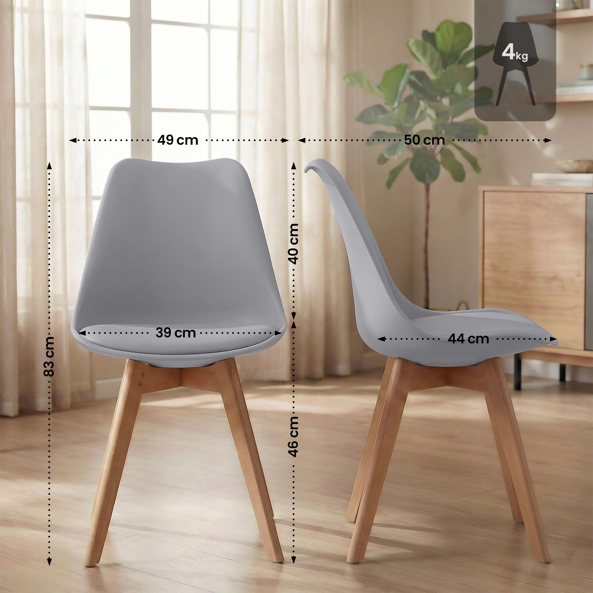Chaise de salle à manger Linares : design élégant et confortable pour vos repas en famille ou entre amis