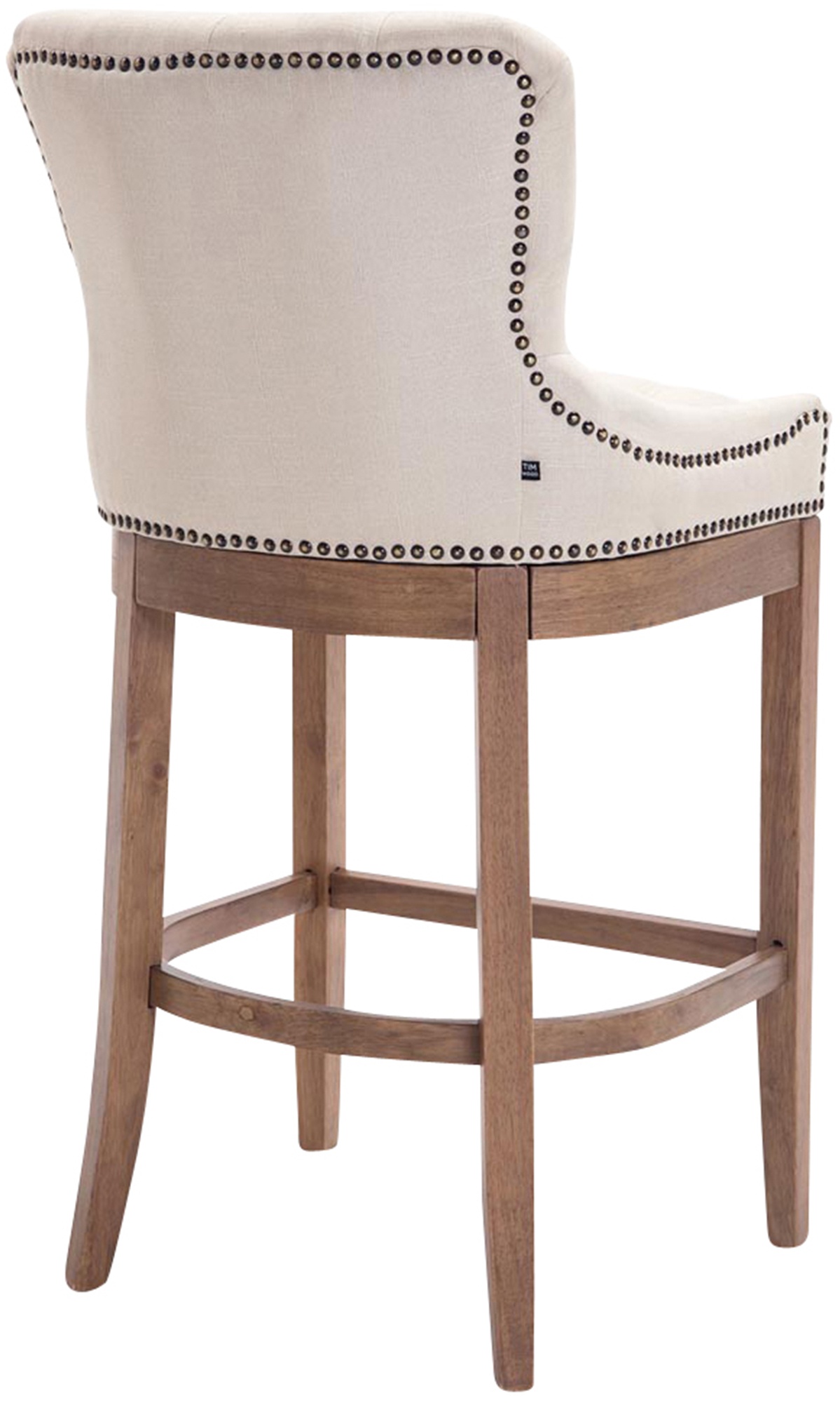 Tabouret de bar Lakewood tissu Piètement antique clair