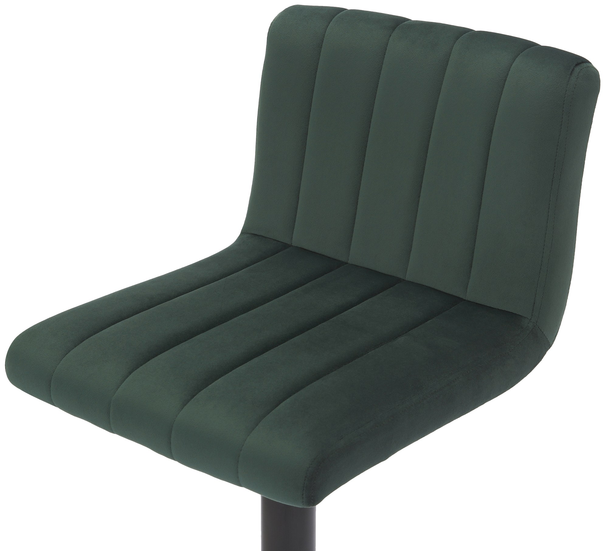 Tabouret de bar Jamie en Velours avec Piètement trompette en Métal